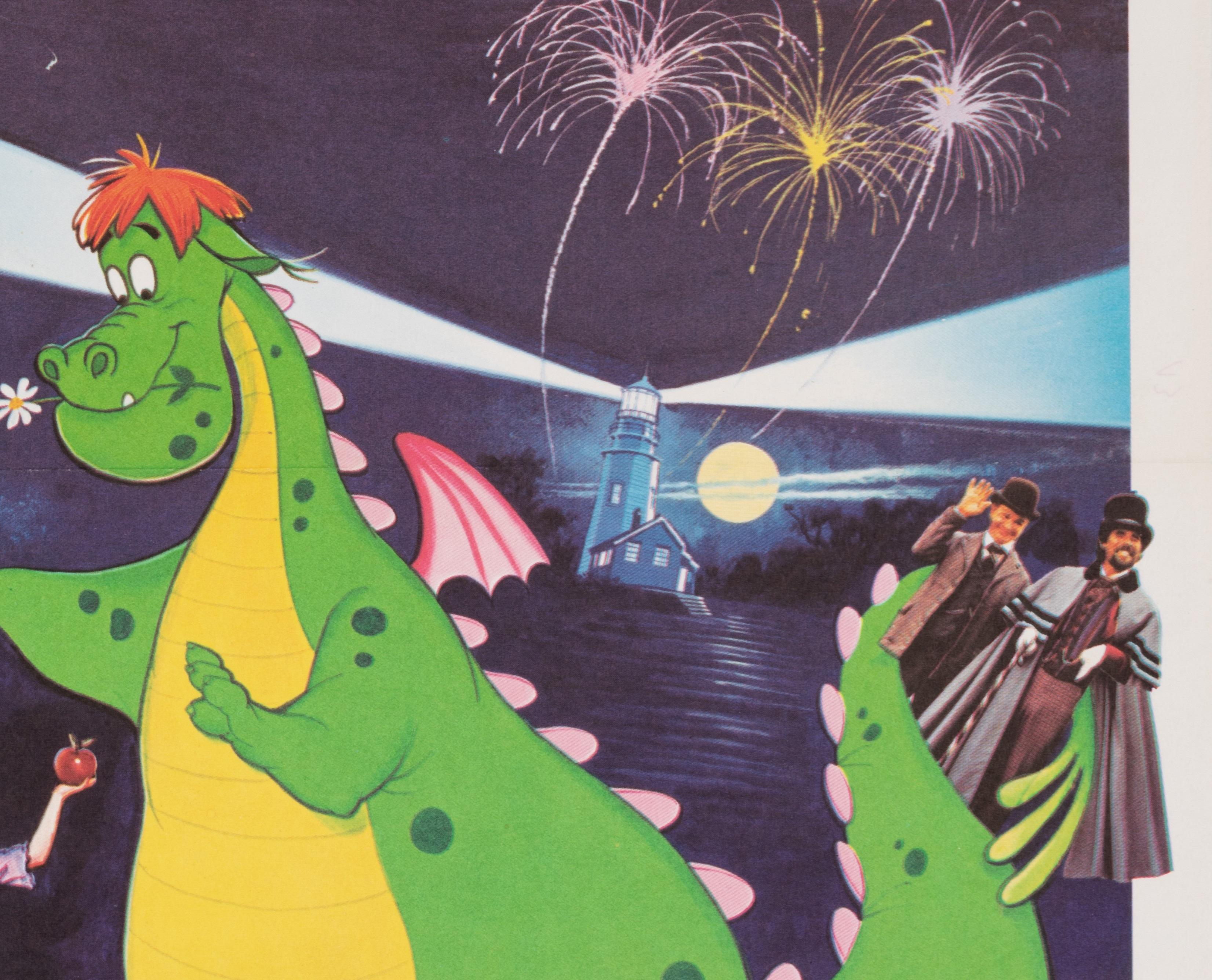 Original Filmplakat, Peter und Elliott Drache, Walt Disney, Cartoon Child 1980 (Französisch) im Angebot