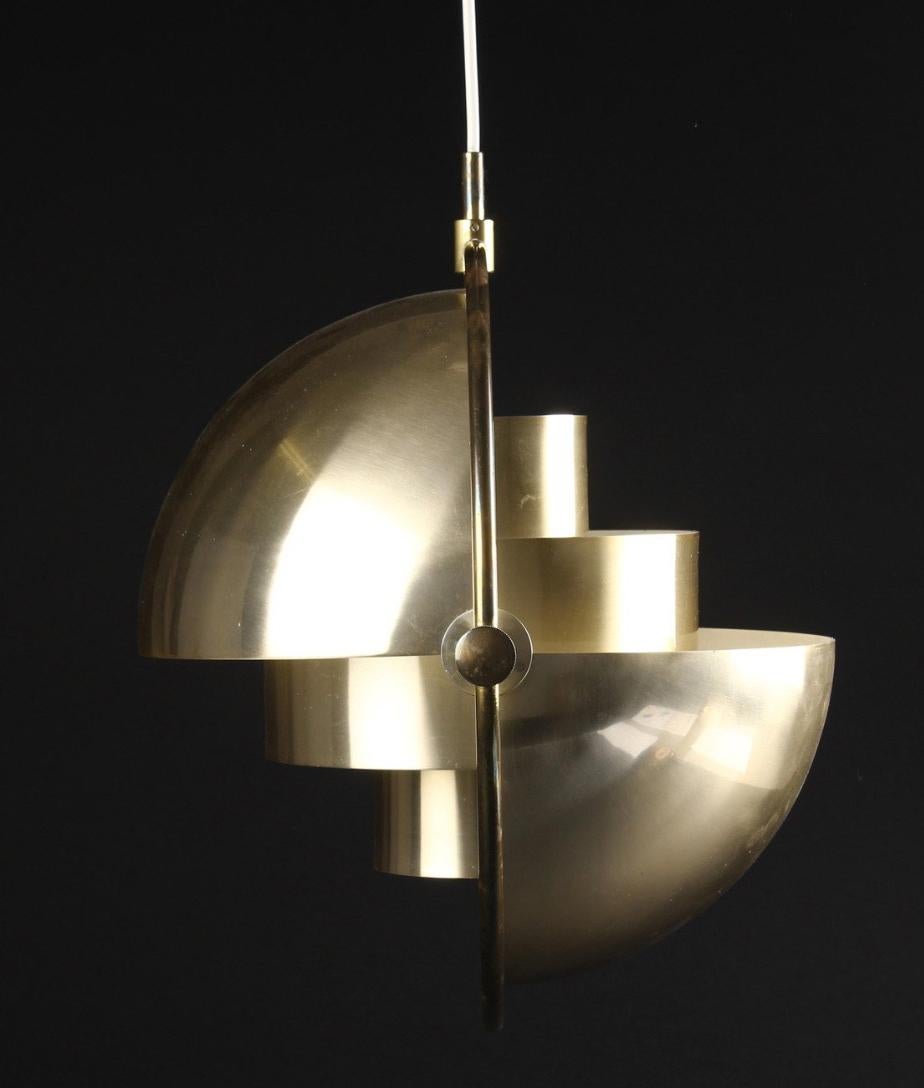 Scandinavian Modern Original Multi-Light Pendant by Louis Weisdorf for Lyfa/ 4 available For Sale