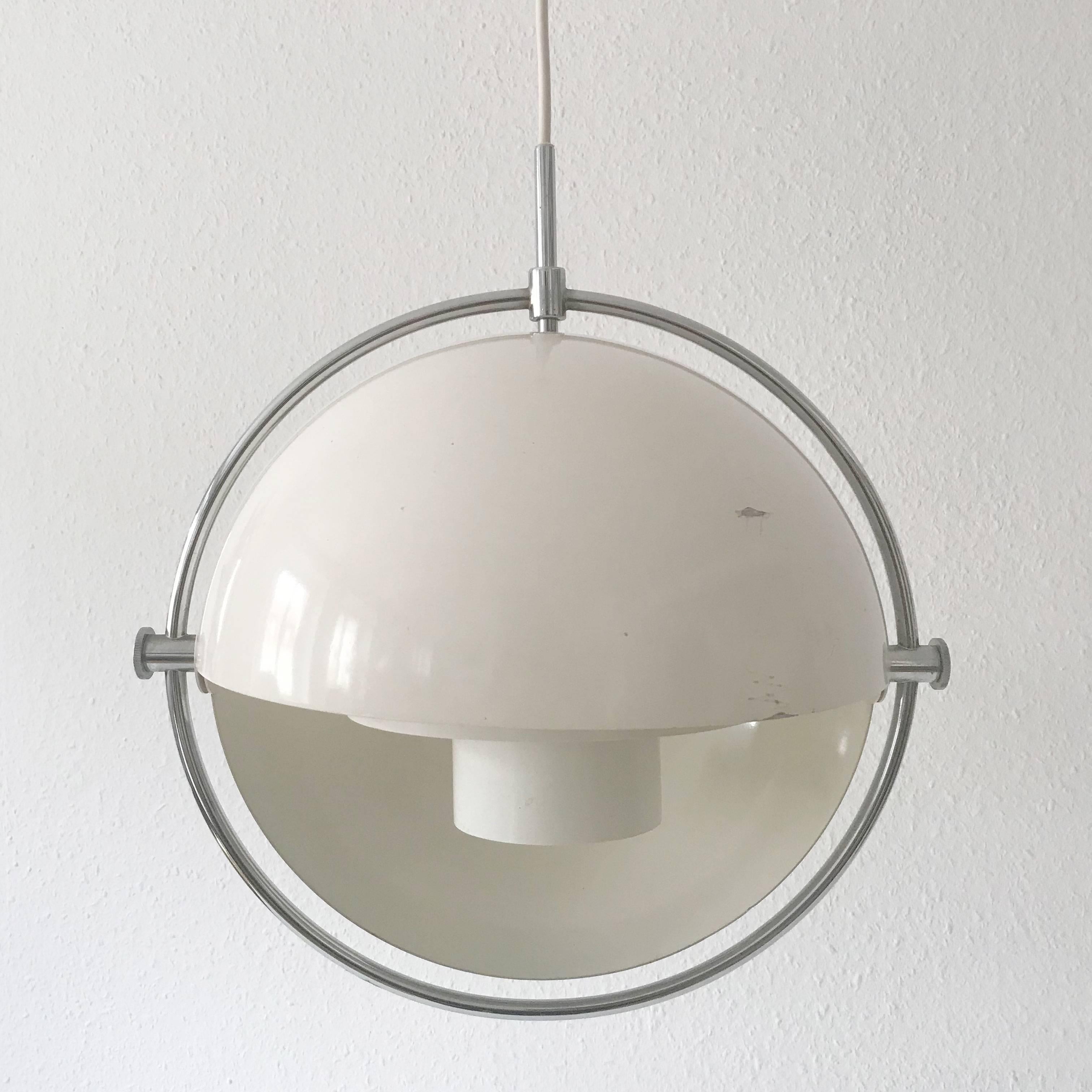 Original Multi-Lite Pendant Lamp by Louis Weisdorf for Lyfa 1974 Denmark 2