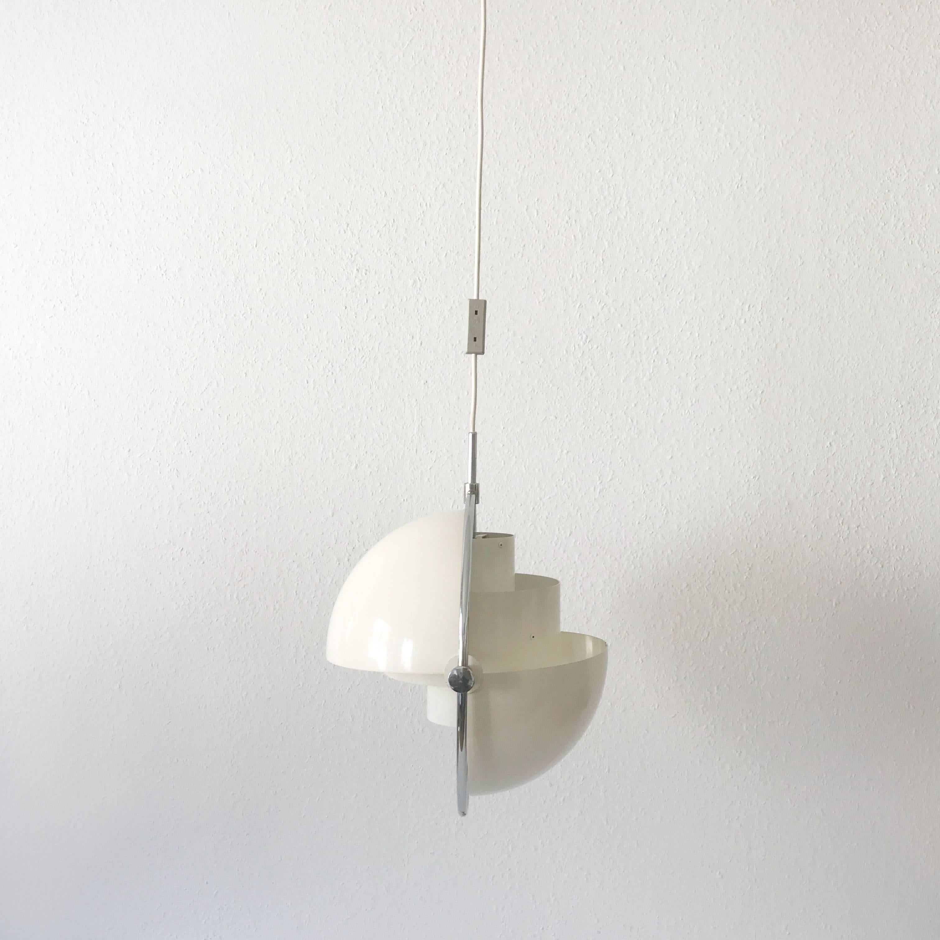 Mid-Century Modern Original Multi-Lite Pendant Lamp by Louis Weisdorf for Lyfa 1974 Denmark