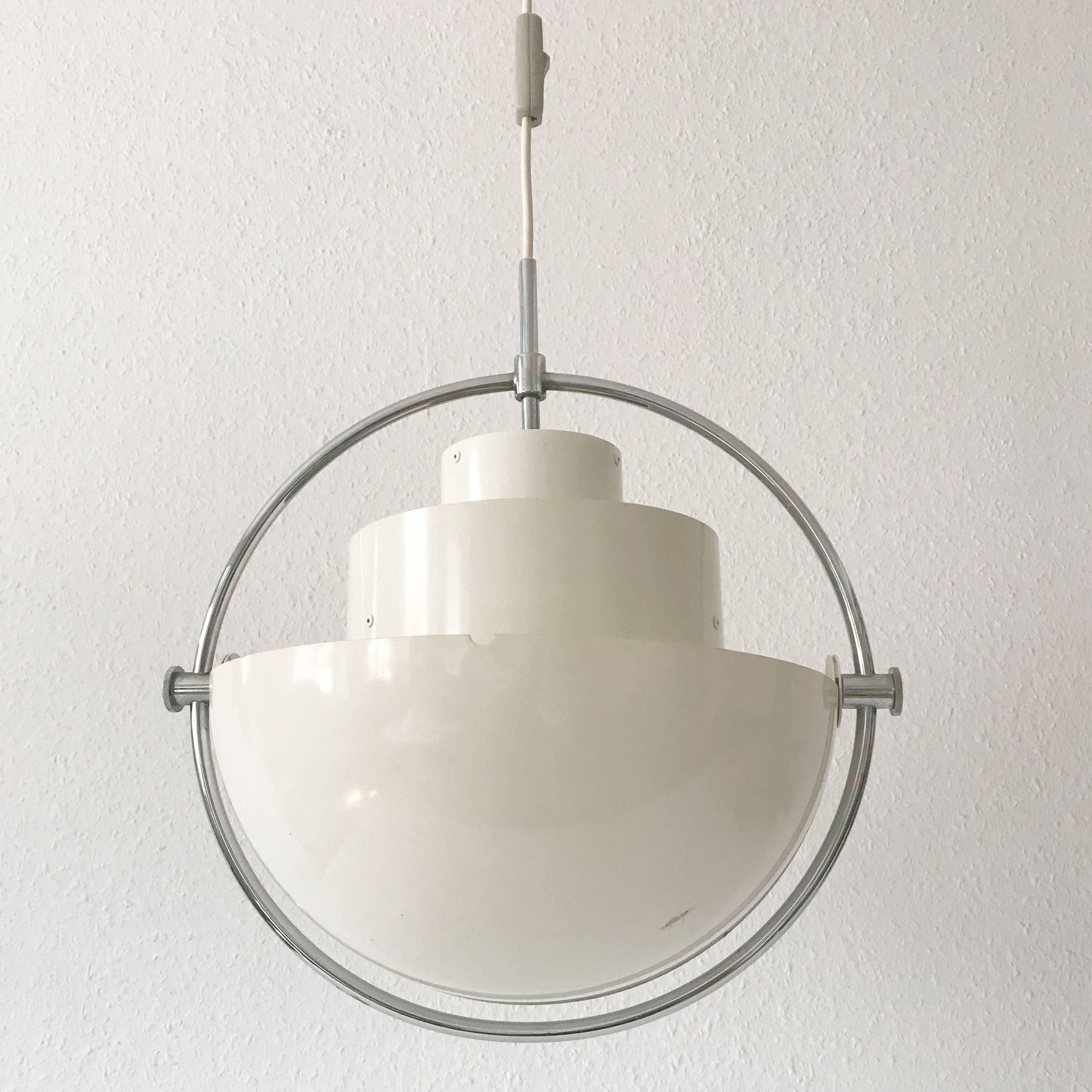 Lacquered Original Multi-Lite Pendant Lamp by Louis Weisdorf for Lyfa 1974 Denmark