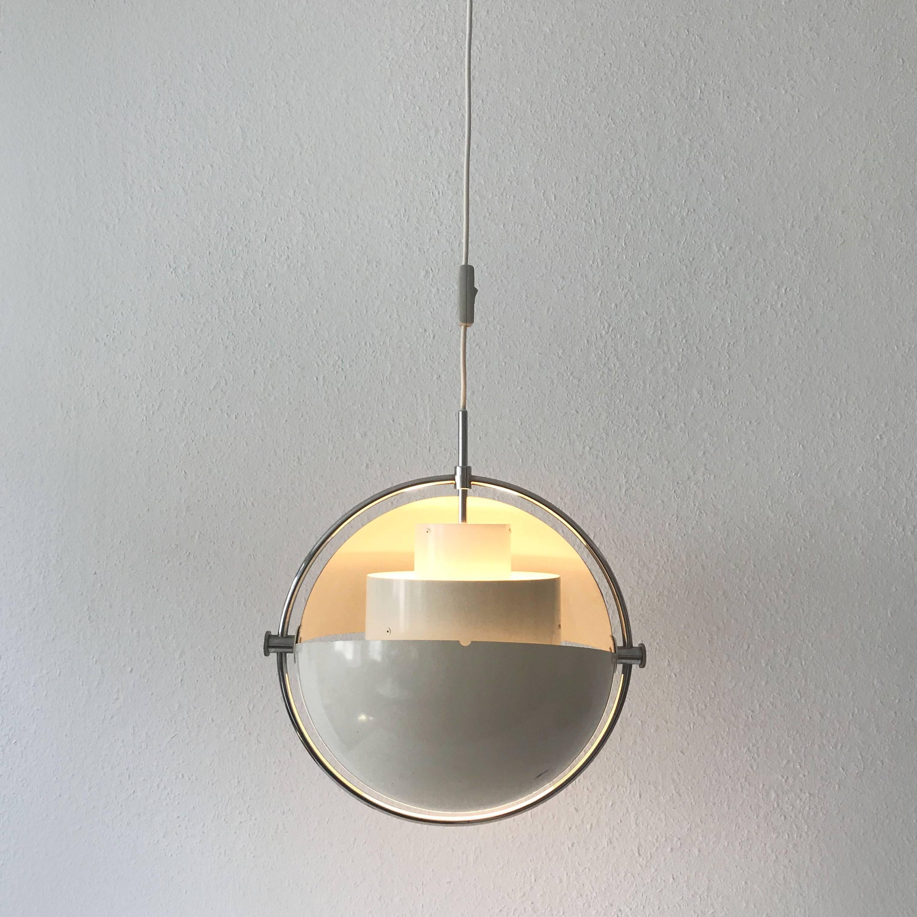 Late 20th Century Original Multi-Lite Pendant Lamp by Louis Weisdorf for Lyfa 1974 Denmark