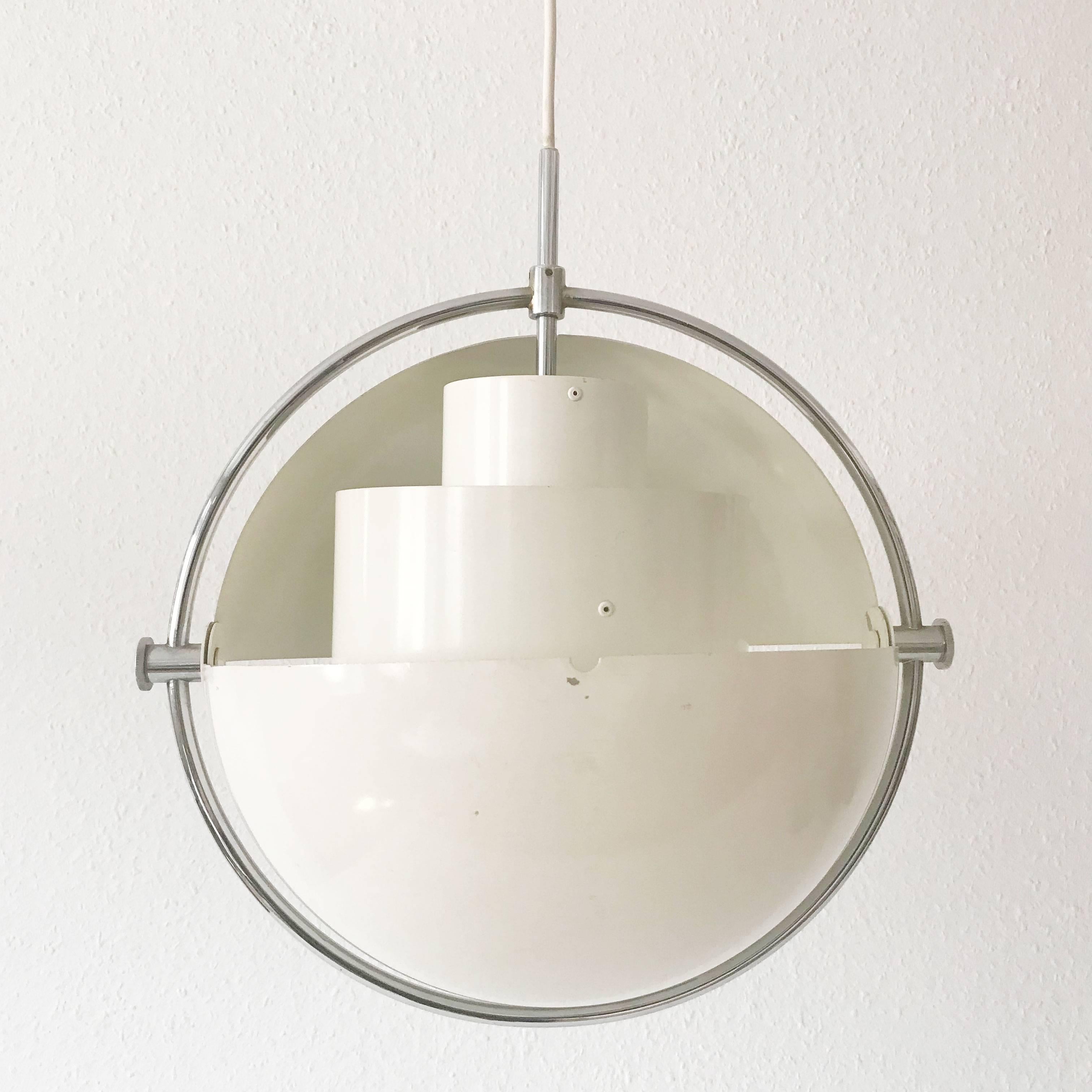 Original Multi-Lite Pendant Lamp by Louis Weisdorf for Lyfa 1974 Denmark 1