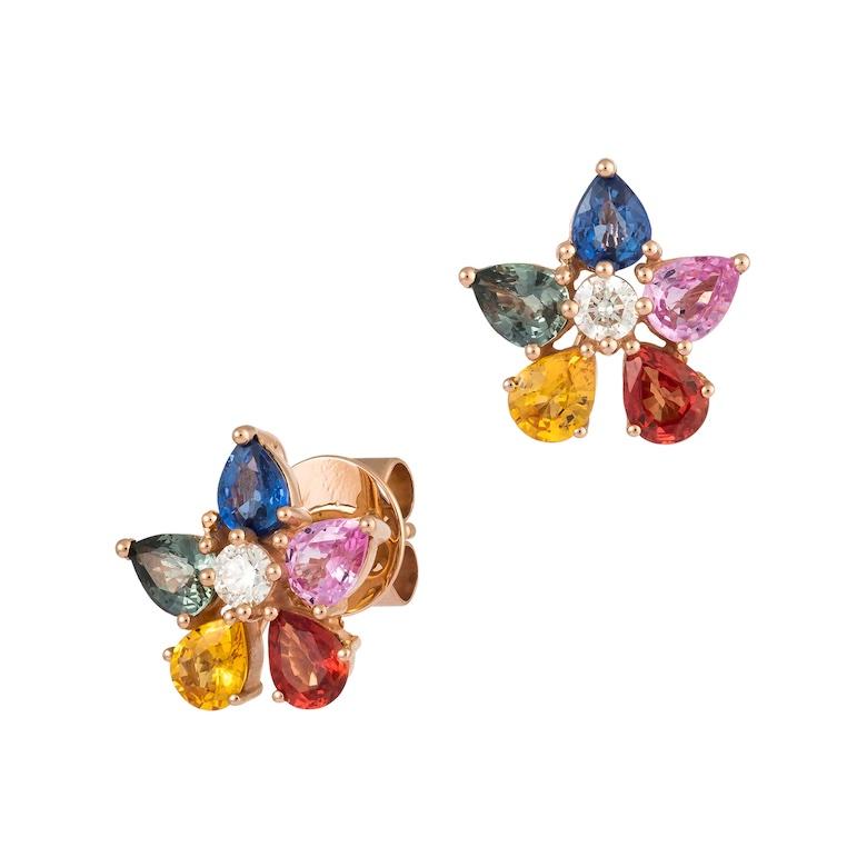 18k gold sapphire earrings