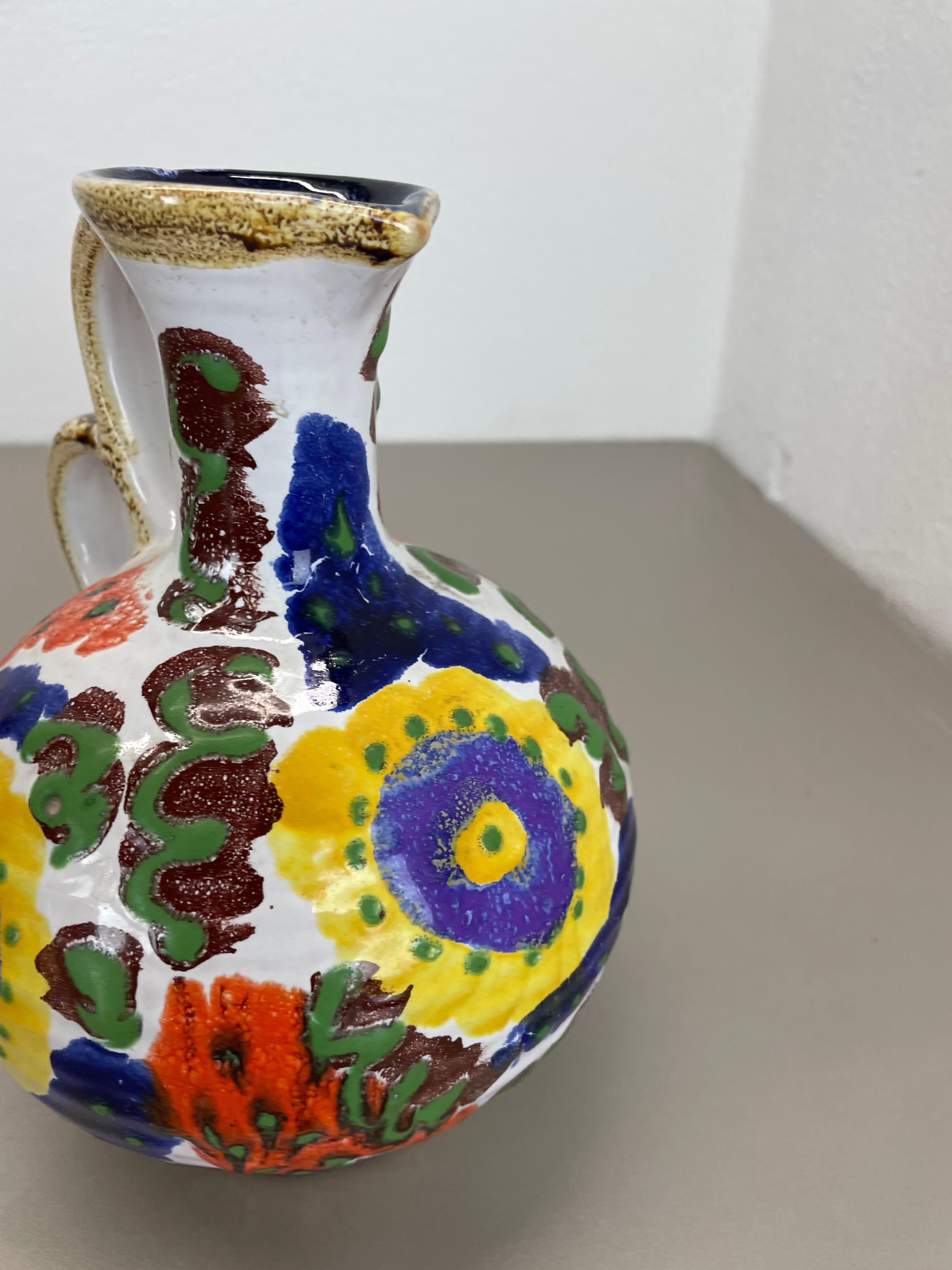 Originale mehrfarbige Studio-Keramik-Vase von Marei Ceramics, Deutschland 1970er Jahre im Angebot 6