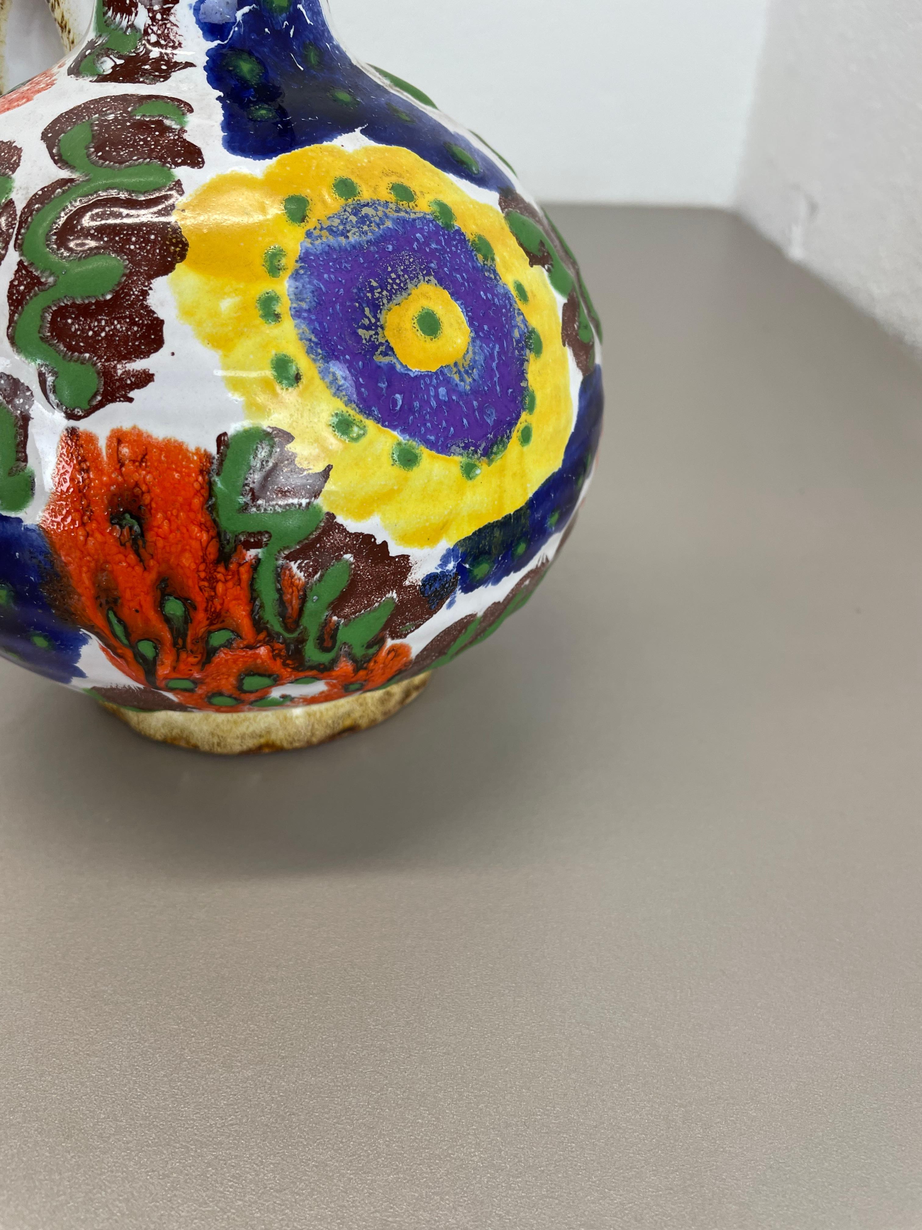 Originale mehrfarbige Studio-Keramik-Vase von Marei Ceramics, Deutschland 1970er Jahre im Angebot 7