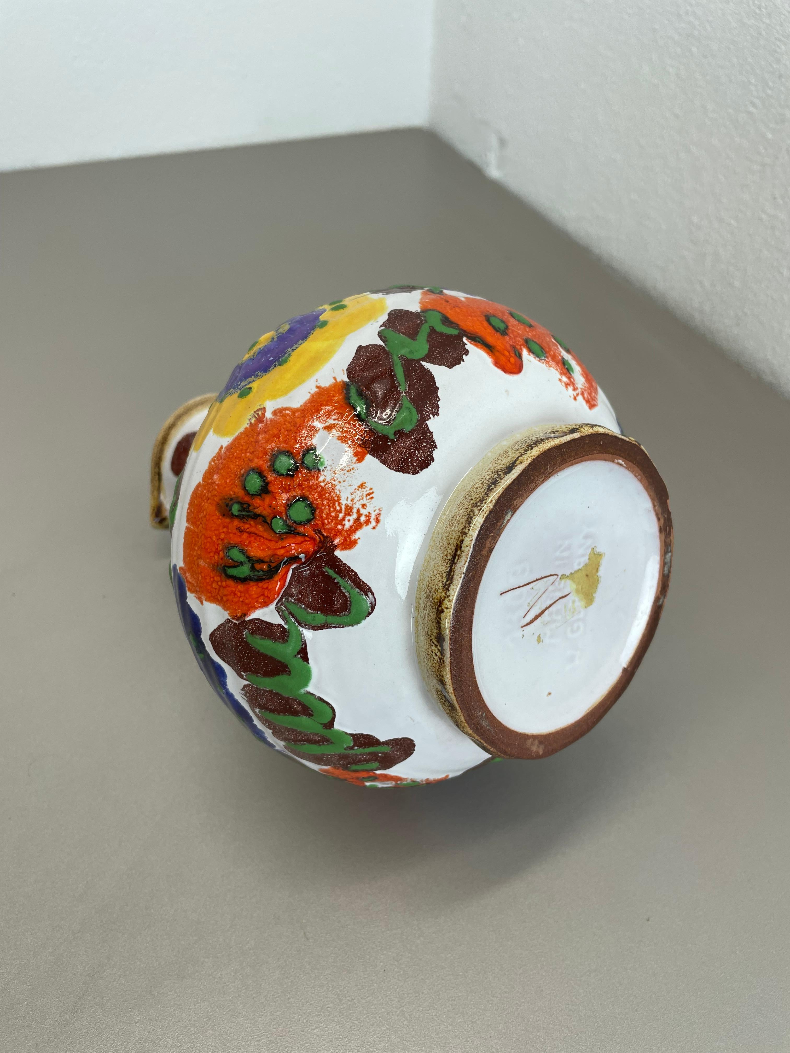 Originale mehrfarbige Studio-Keramik-Vase von Marei Ceramics, Deutschland 1970er Jahre im Angebot 12