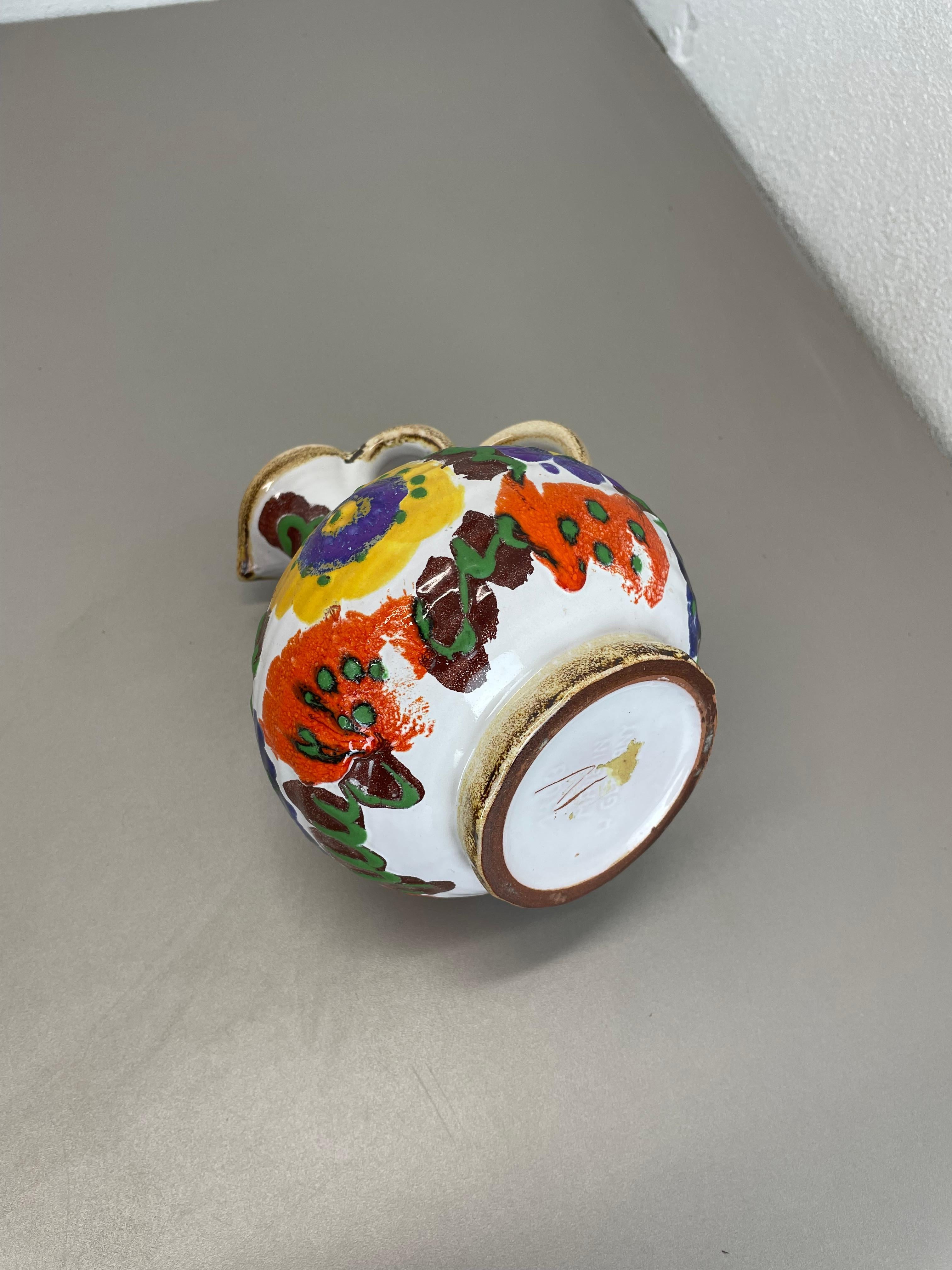 Originale mehrfarbige Studio-Keramik-Vase von Marei Ceramics, Deutschland 1970er Jahre im Angebot 13