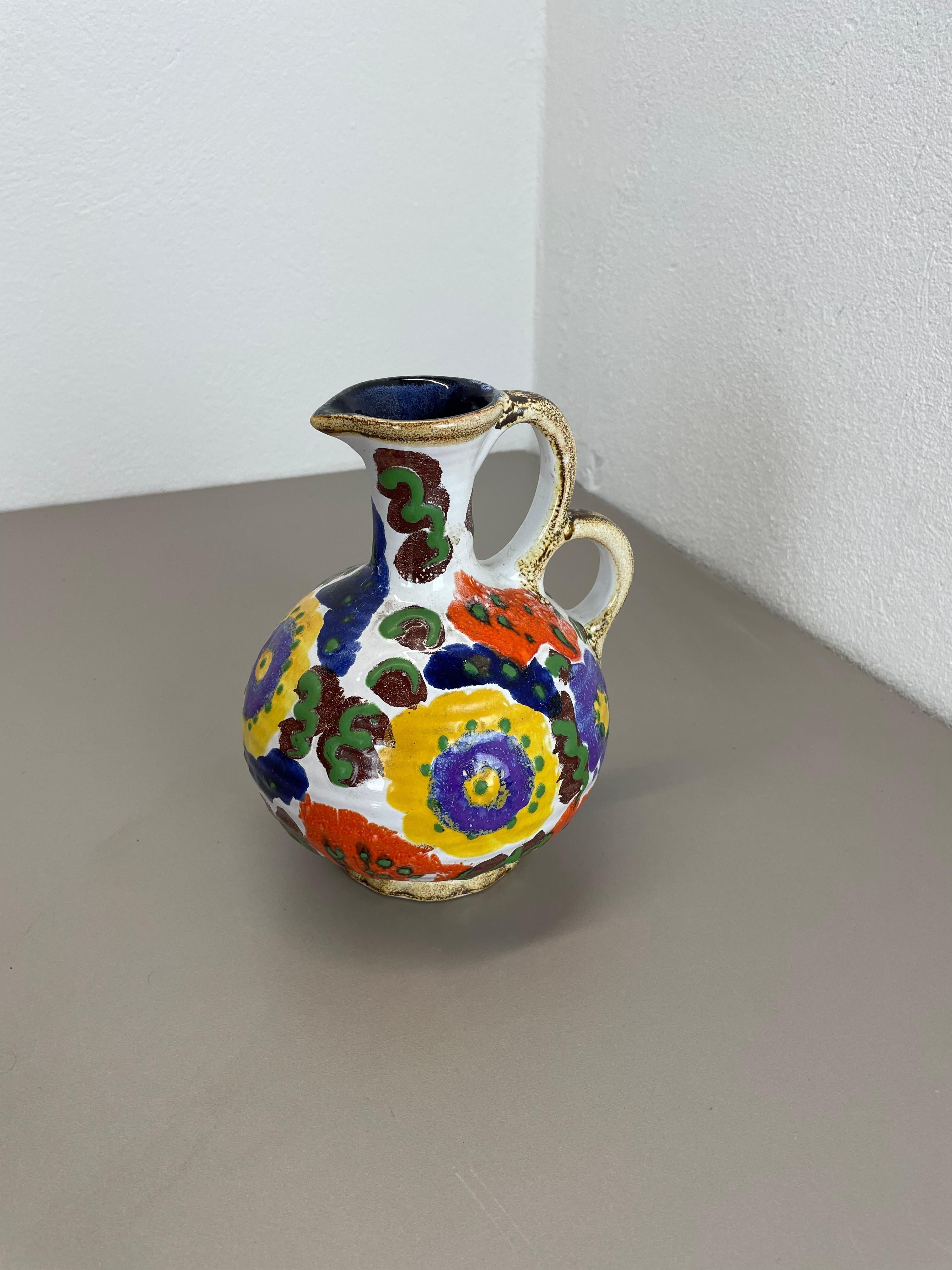 Originale mehrfarbige Studio-Keramik-Vase von Marei Ceramics, Deutschland 1970er Jahre (Moderne der Mitte des Jahrhunderts) im Angebot