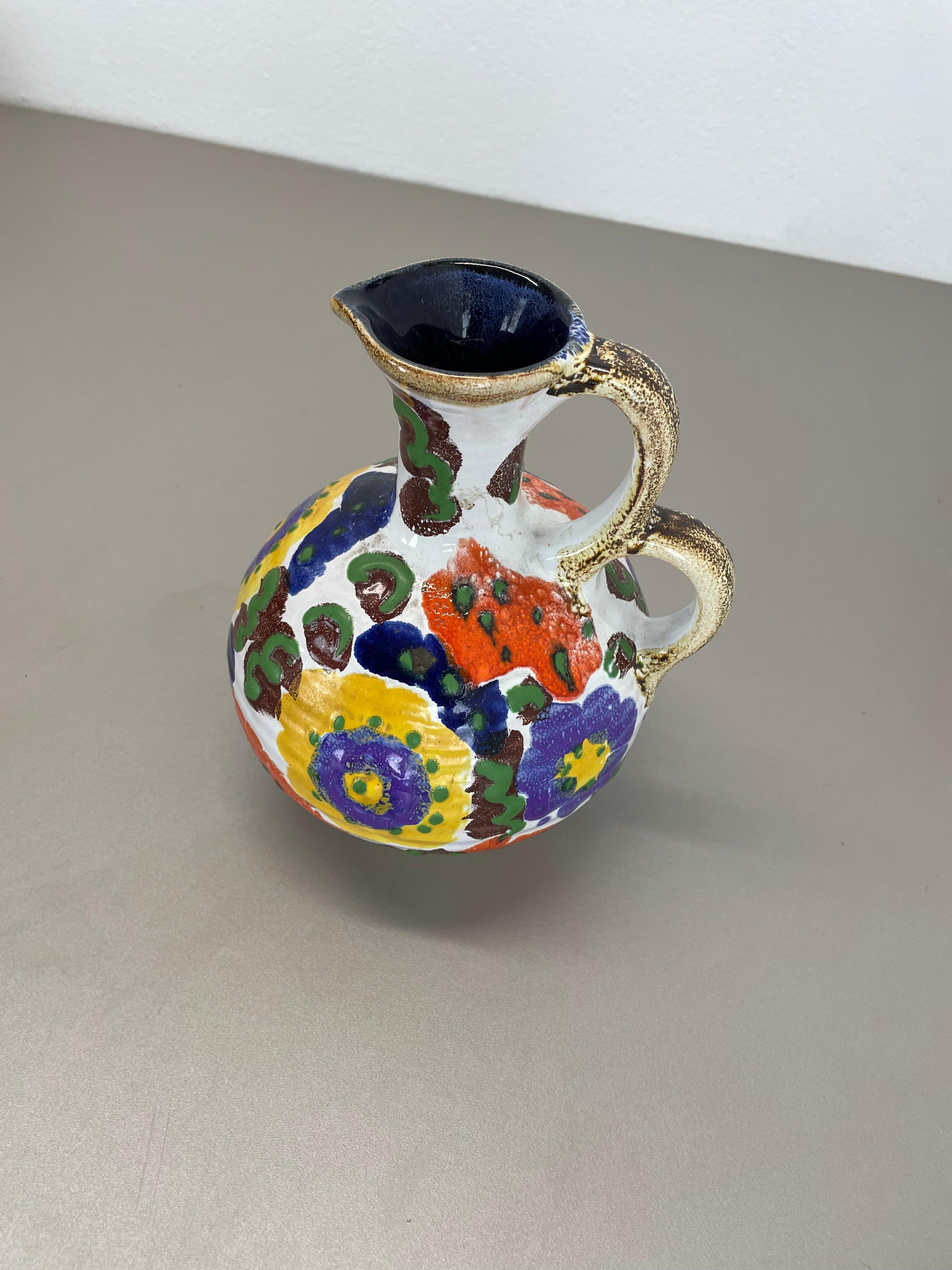 Originale mehrfarbige Studio-Keramik-Vase von Marei Ceramics, Deutschland 1970er Jahre (20. Jahrhundert) im Angebot