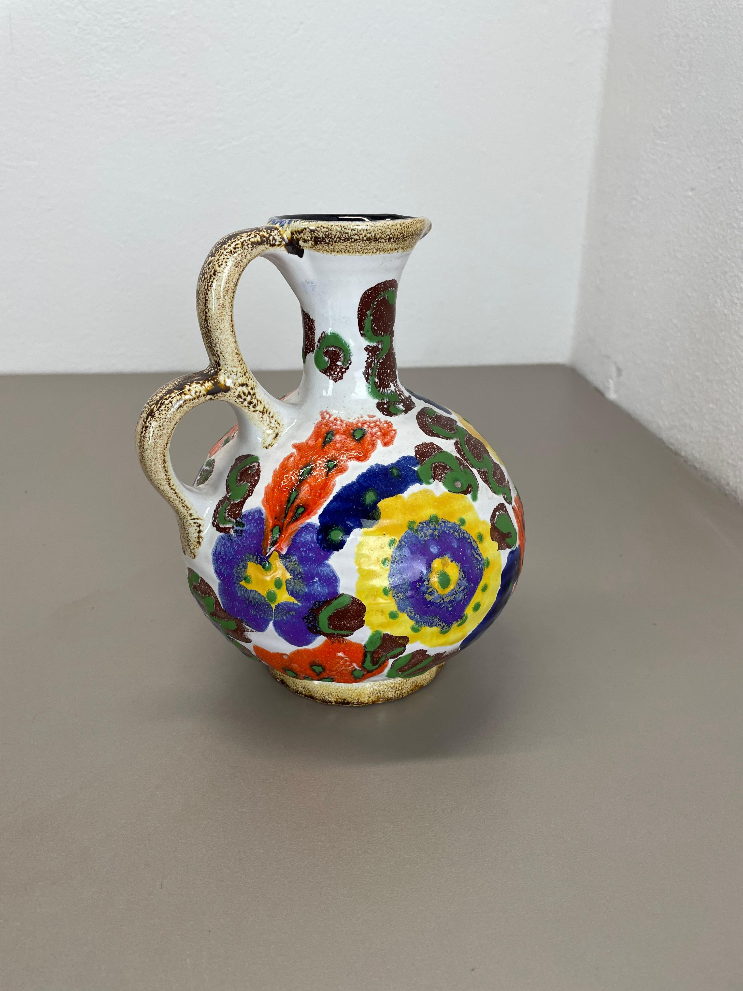 Originale mehrfarbige Studio-Keramik-Vase von Marei Ceramics, Deutschland 1970er Jahre im Angebot 3