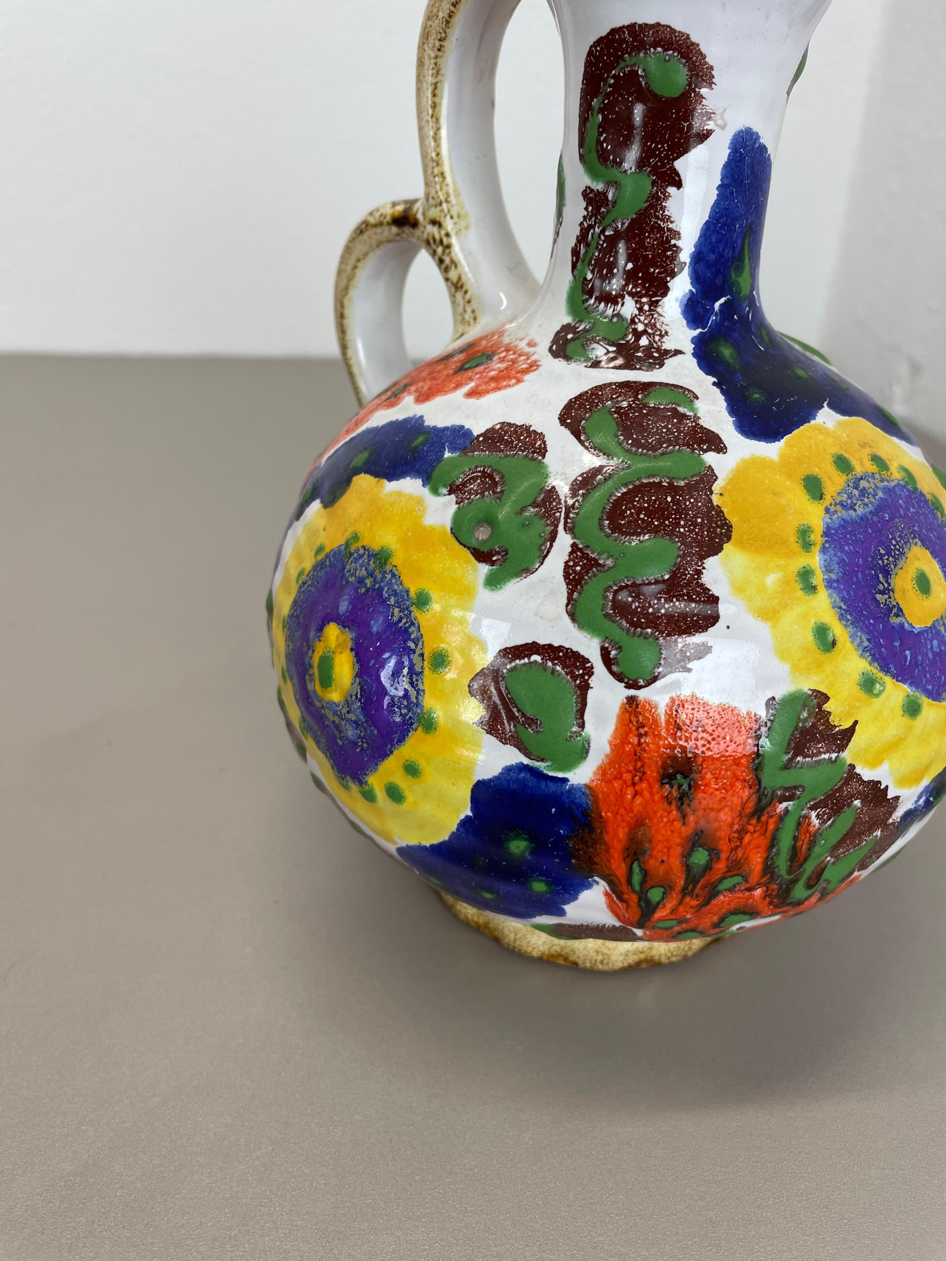 Originale mehrfarbige Studio-Keramik-Vase von Marei Ceramics, Deutschland 1970er Jahre im Angebot 4