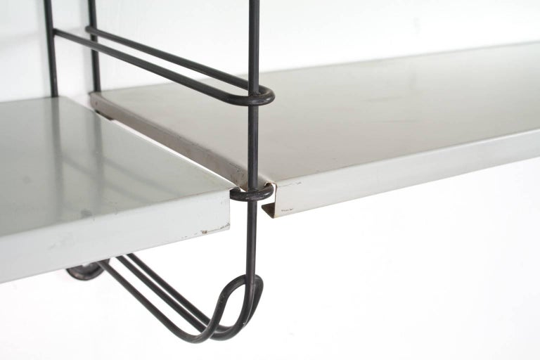 Original Multicolored Metal Wall Rack By Adrian Dekker For Tomado