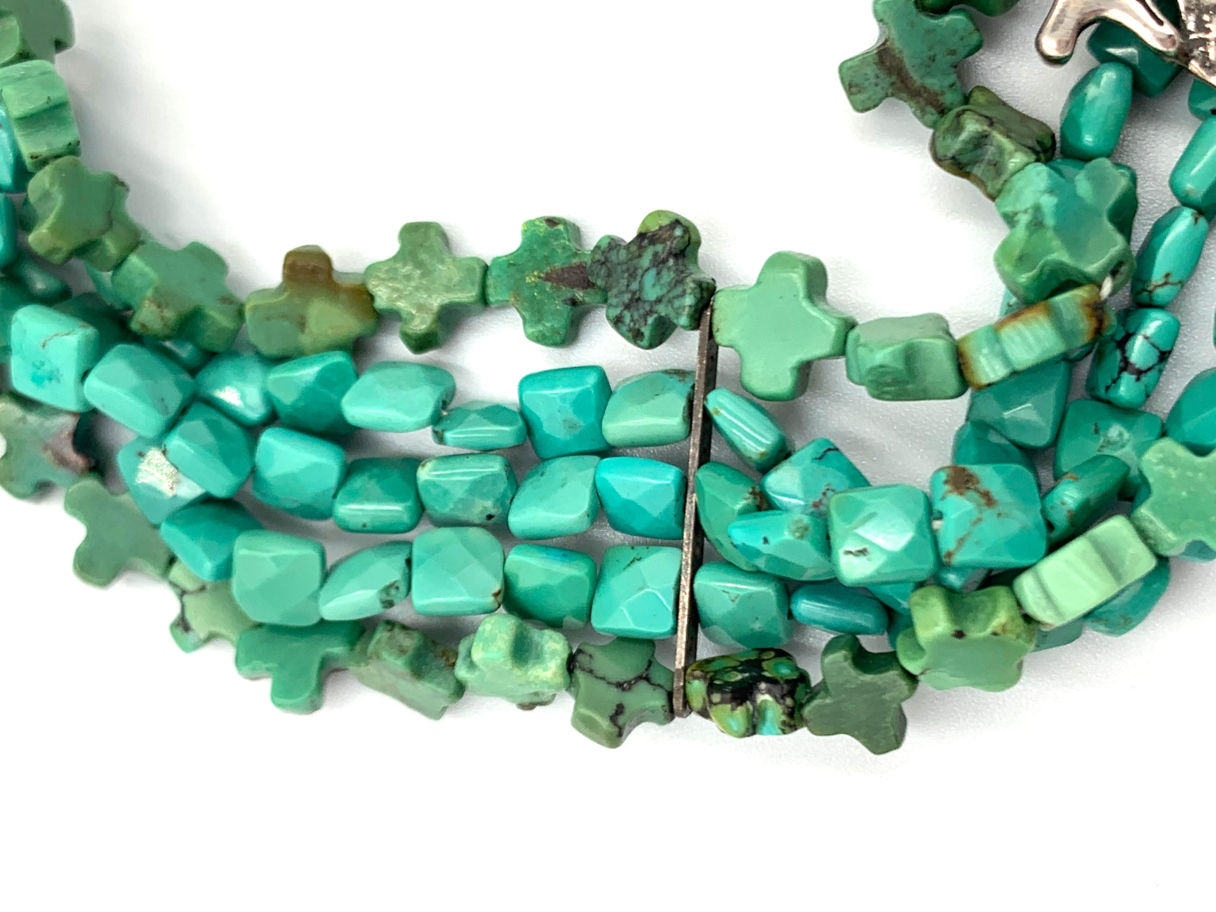 Native American Original Mummy’s Bundle Choker by Doug and Mary Handcock 14237 CH246a.s For Sale