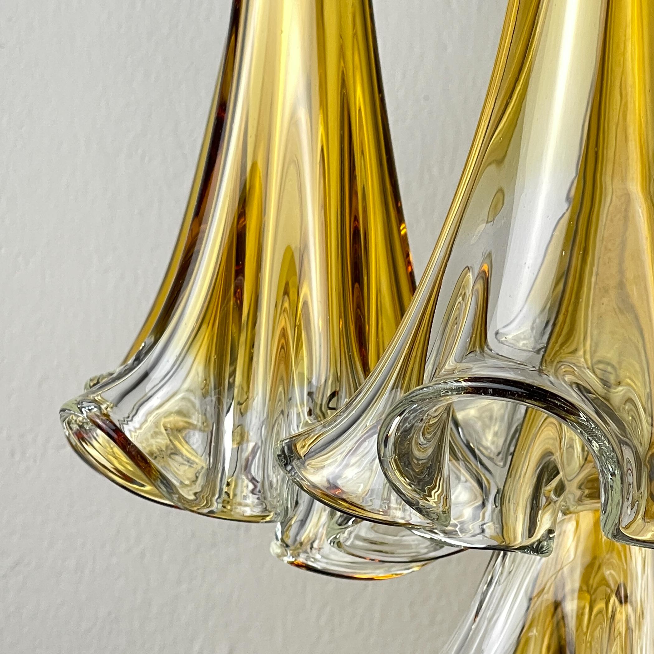 Lampadario originale di Murano Calla Lily di Venini, Italia anni '60 in vendita 9