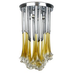 Originaler Murano-Kronleuchter Calla Lily von Venini, Italien 1960er Jahre