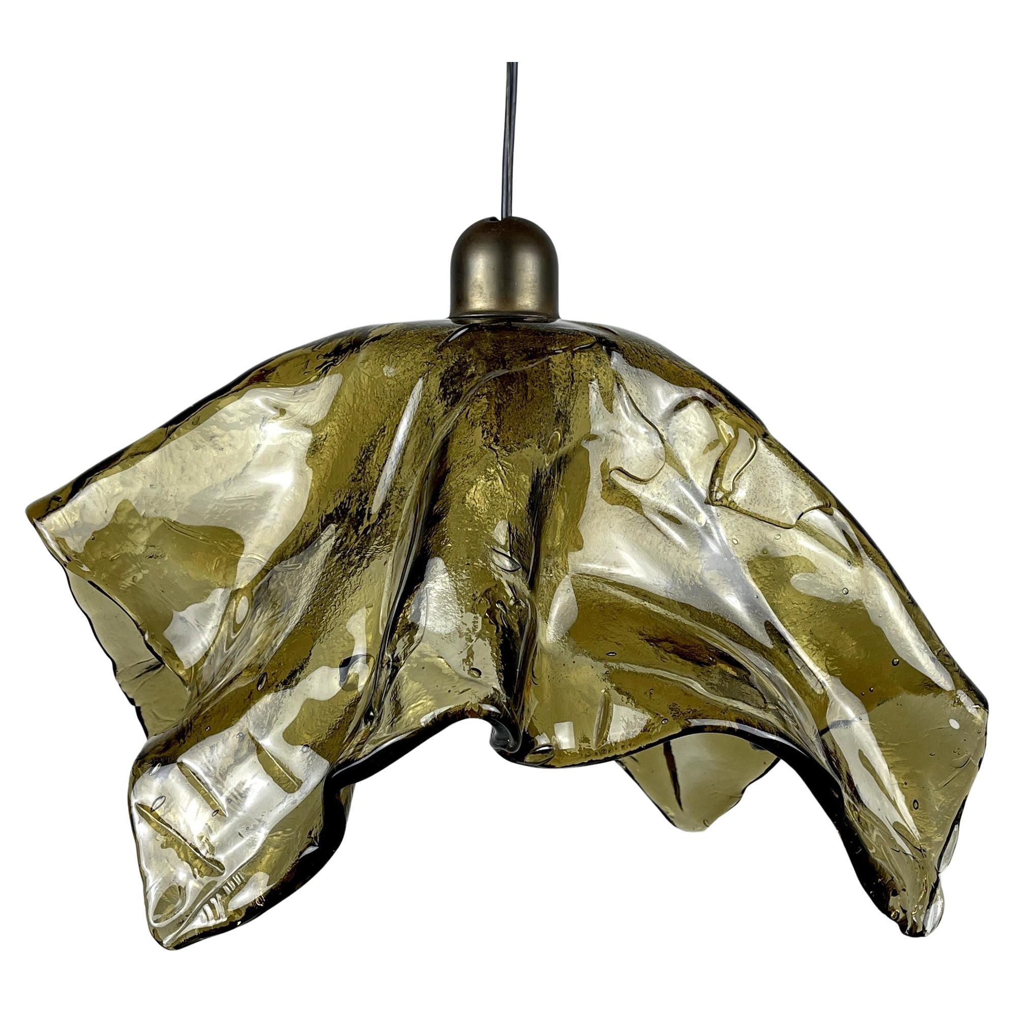 Retro Amber Glass Farmhouse Pendant Lamp