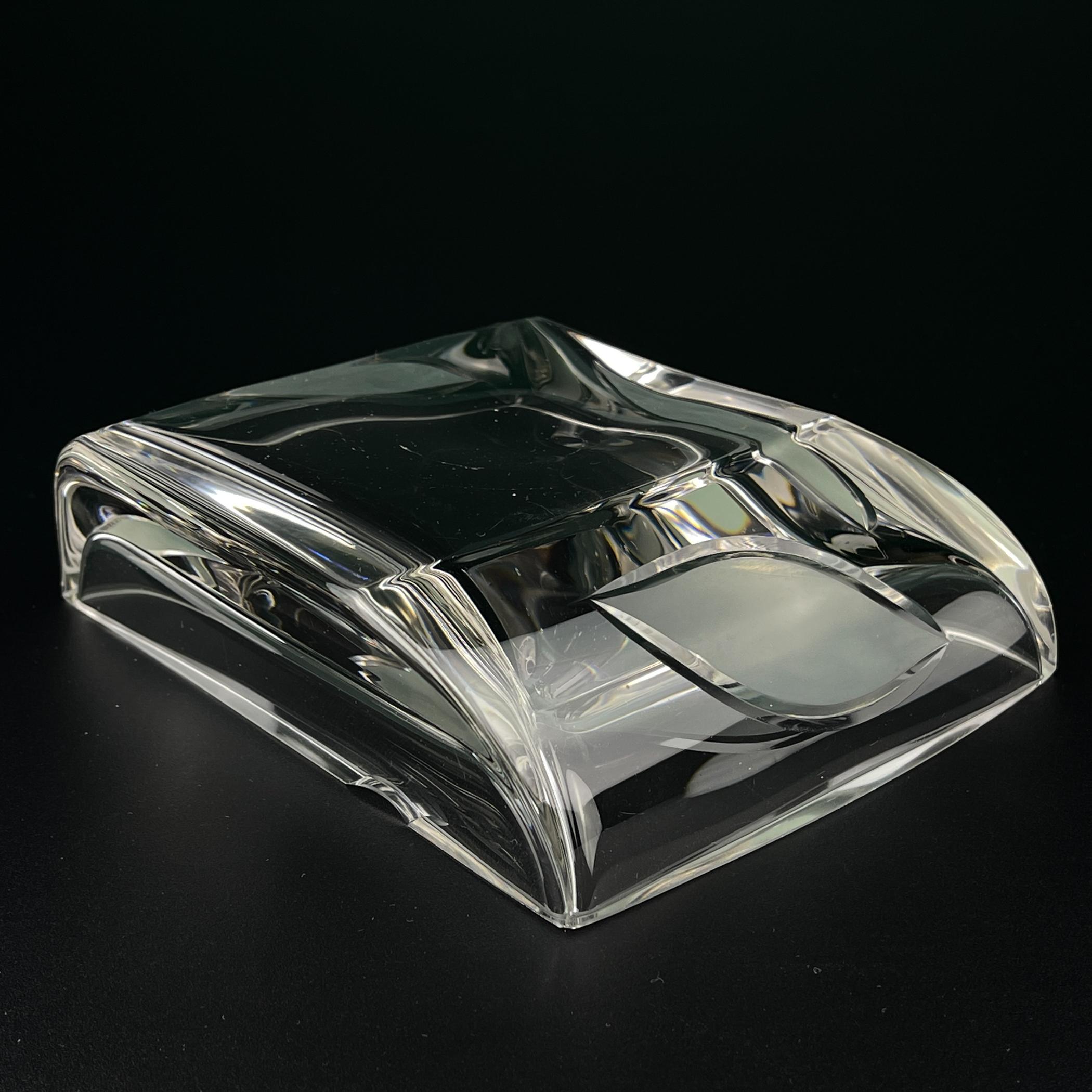 Original-Aschenbecher aus Kristallglas, Italien, 1970er Jahre 4