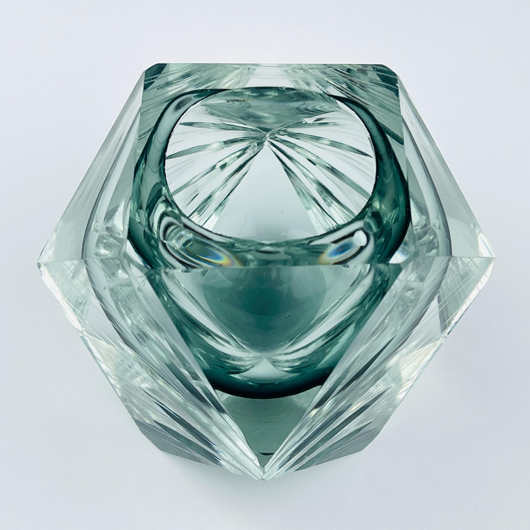 Cenicero original de cristal de Murano, Italia, años 70 en venta 7