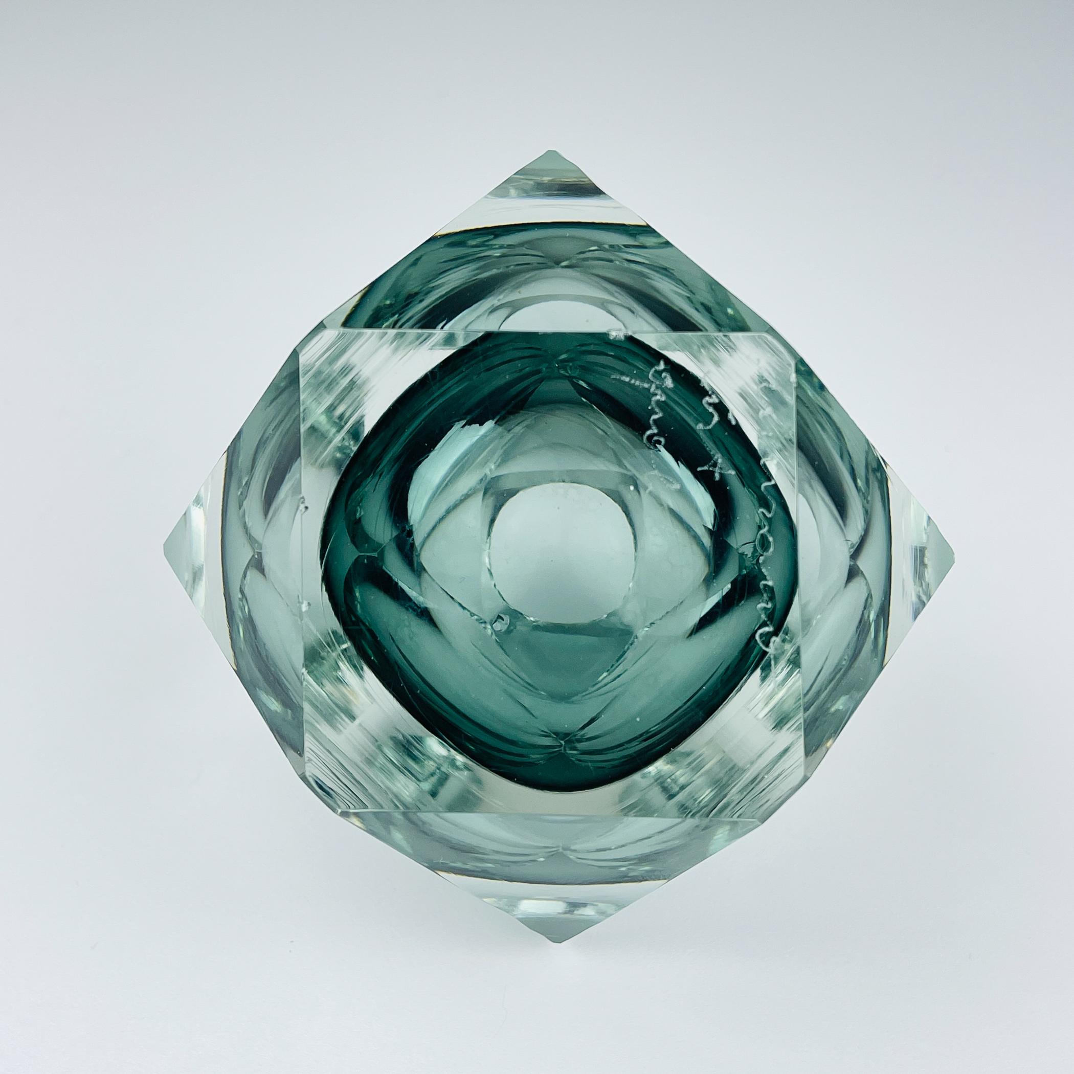Cenicero original de cristal de Murano, Italia, años 70 siglo XX en venta
