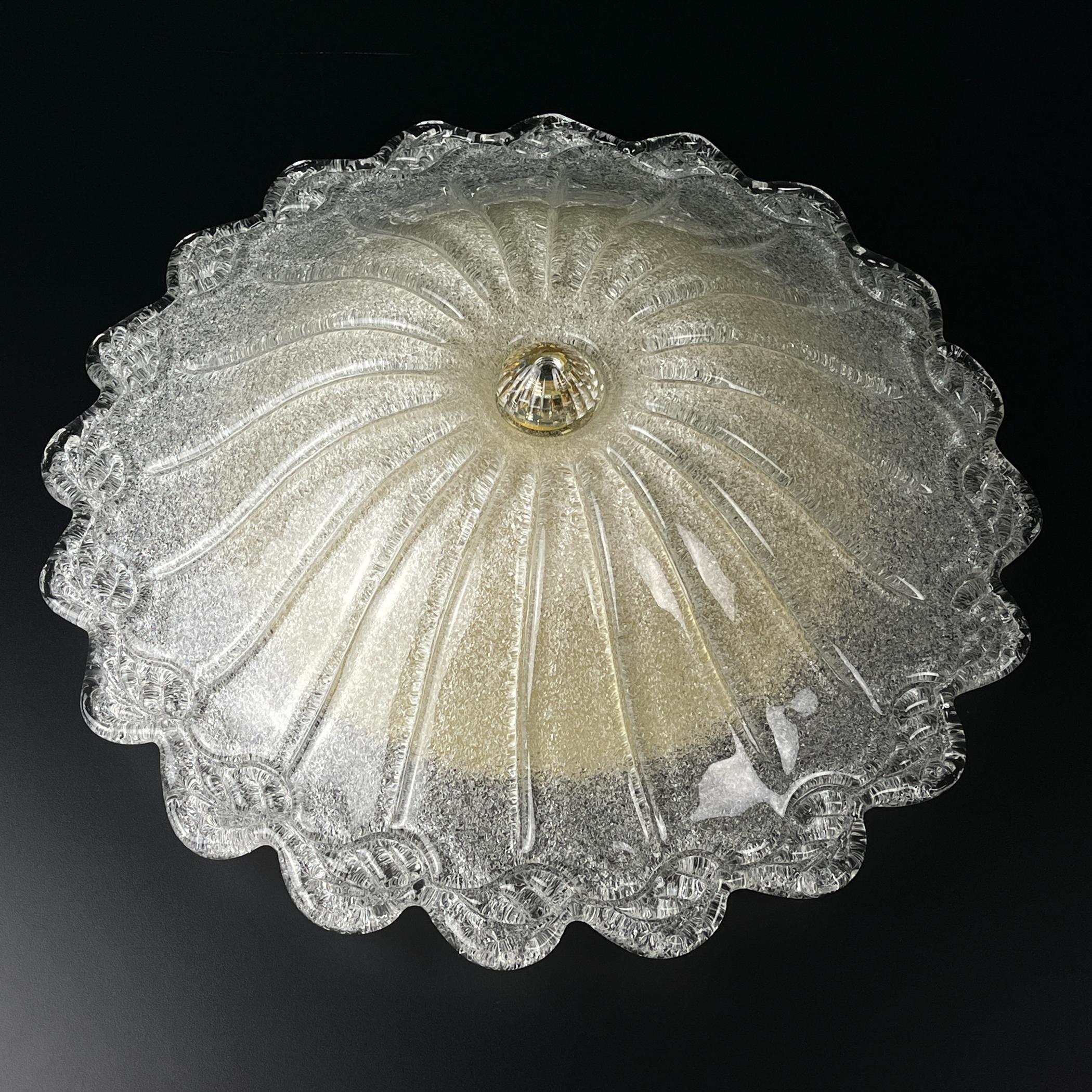 Plafonnier original en verre de Murano, Italie, années 1990 en vente 3