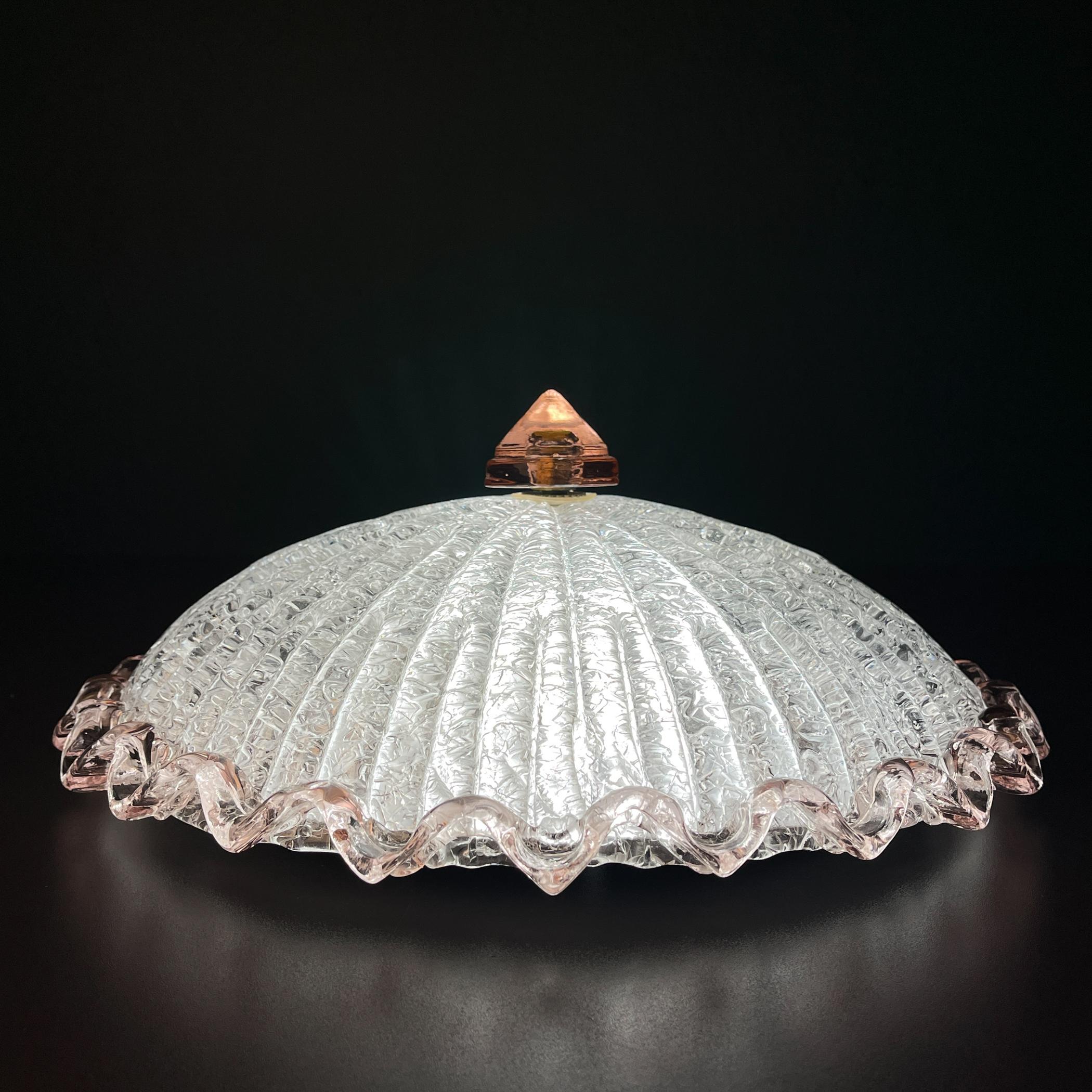 Art nouveau Plafonnier original en verre de Murano, Italie, années 1990 en vente