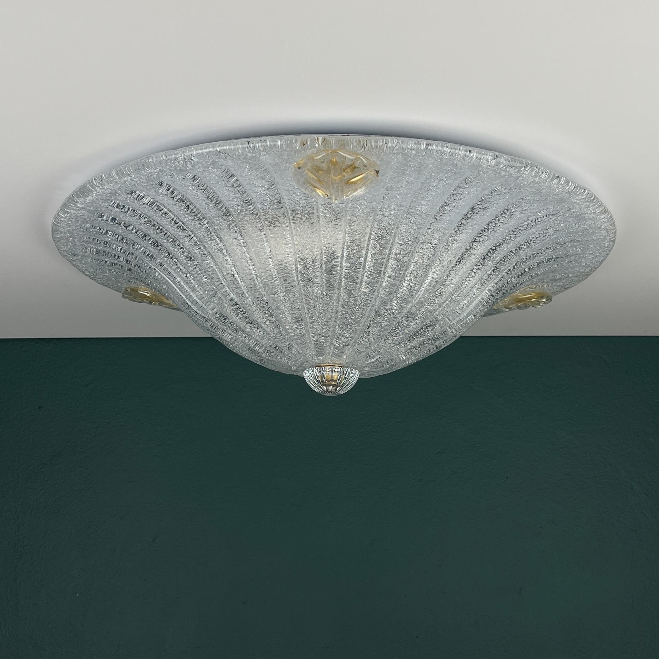 Original murano glass ceiling lamp, Italy 1990s Italiano en venta