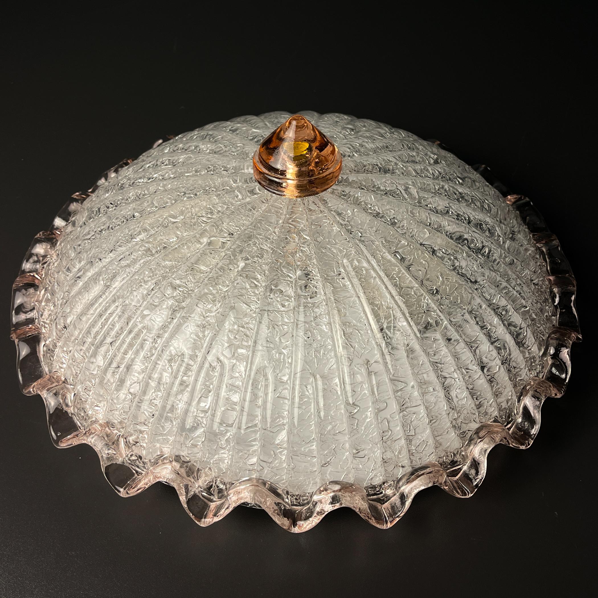 Plafonnier original en verre de Murano, Italie, années 1990 Bon état - En vente à Miklavž Pri Taboru, SI