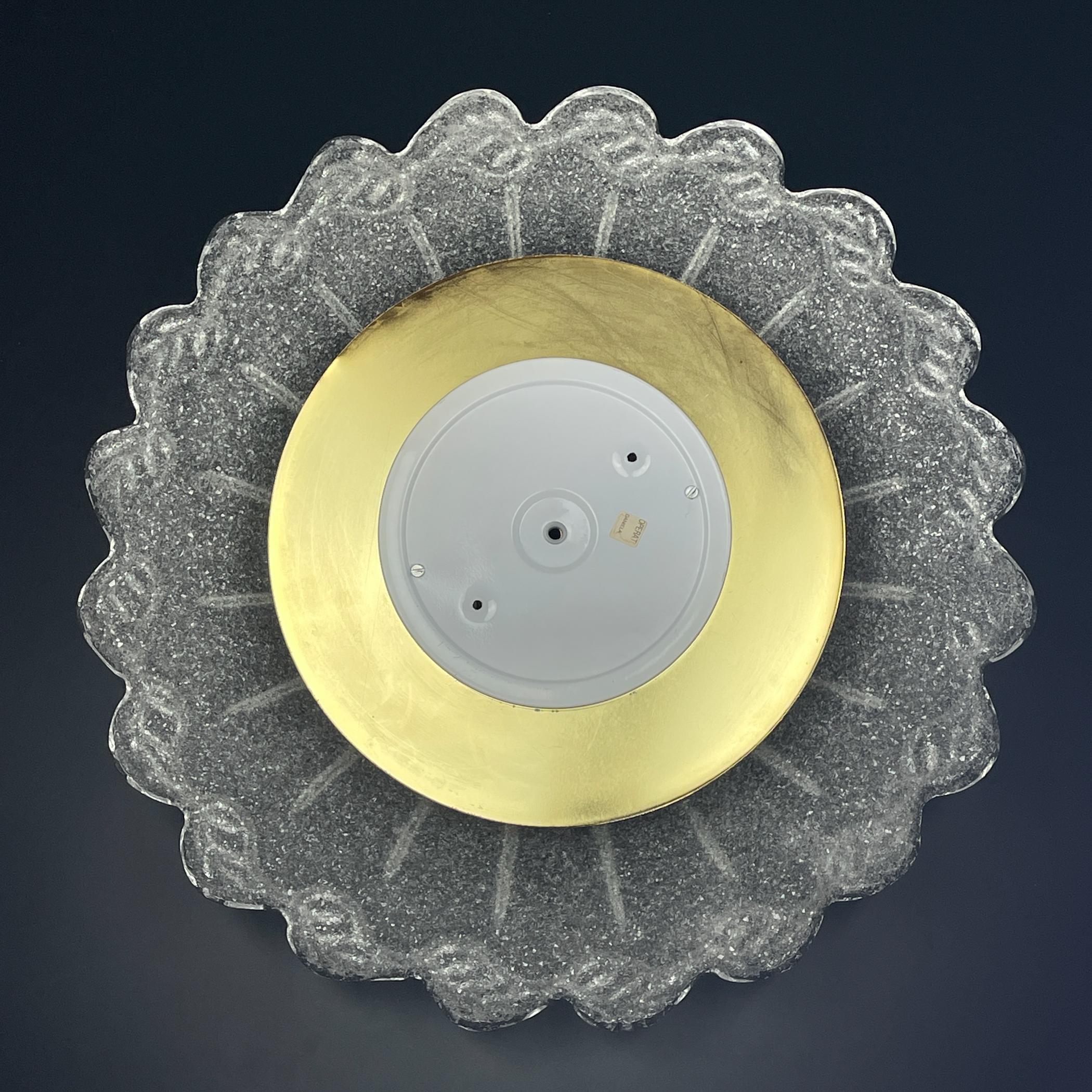 20ième siècle Plafonnier original en verre de Murano, Italie, années 1990 en vente