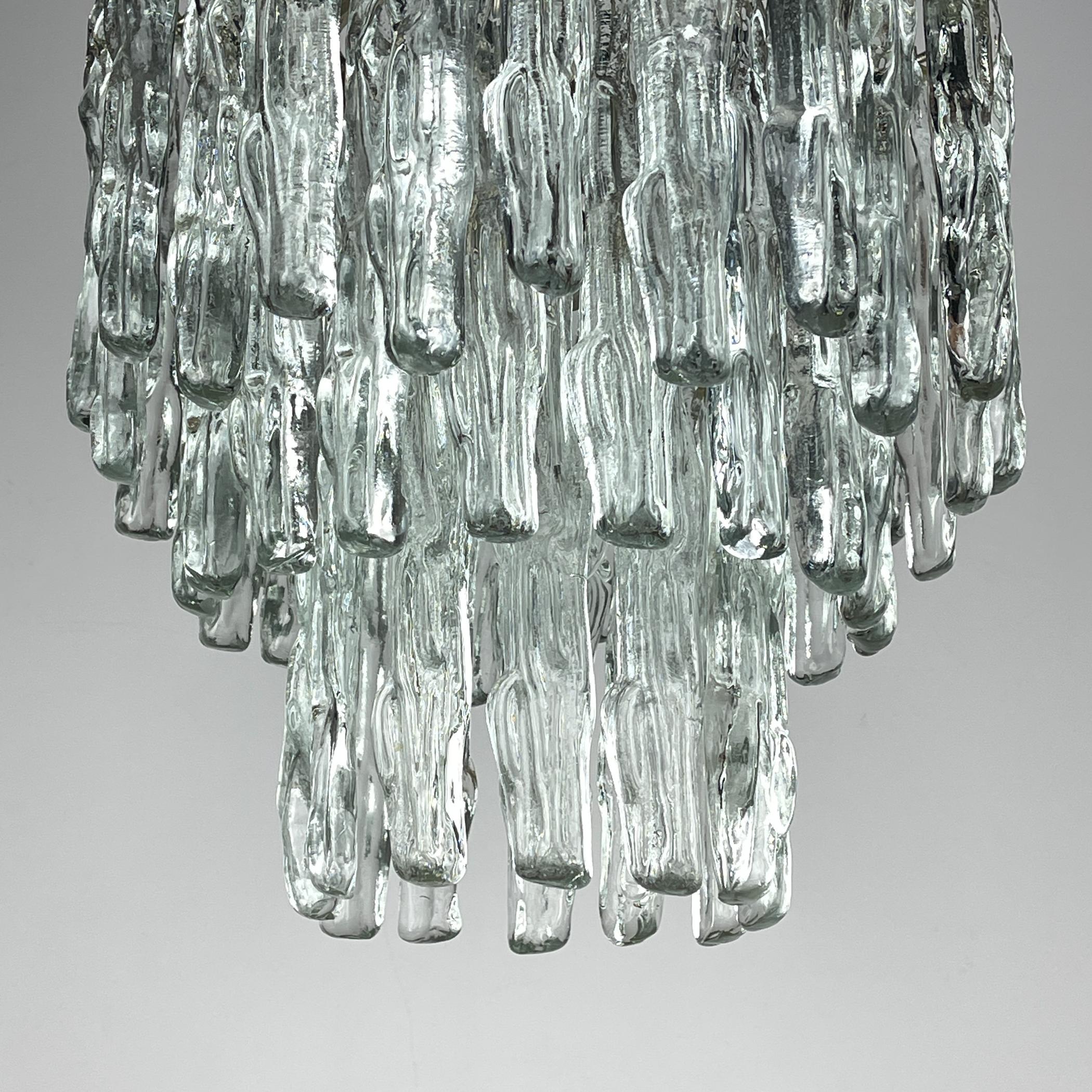 Lampadario originale in vetro di Murano di J. Kalmar, Austria anni '60 in vendita 3