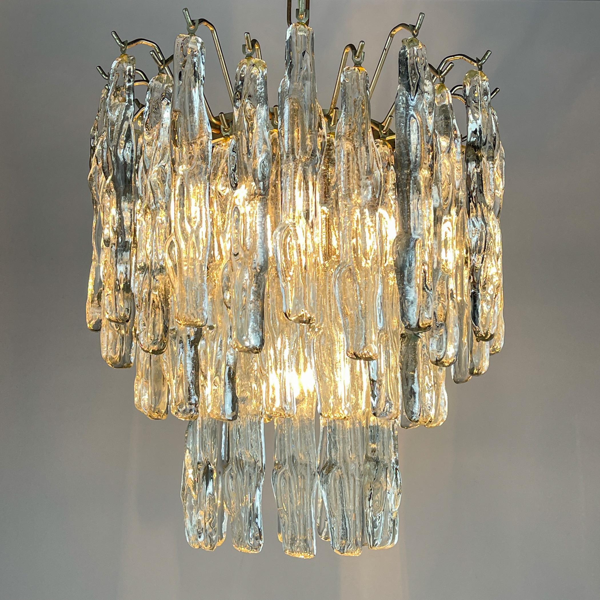 Lampadario originale in vetro di Murano di J. Kalmar, Austria anni '60 in vendita 5