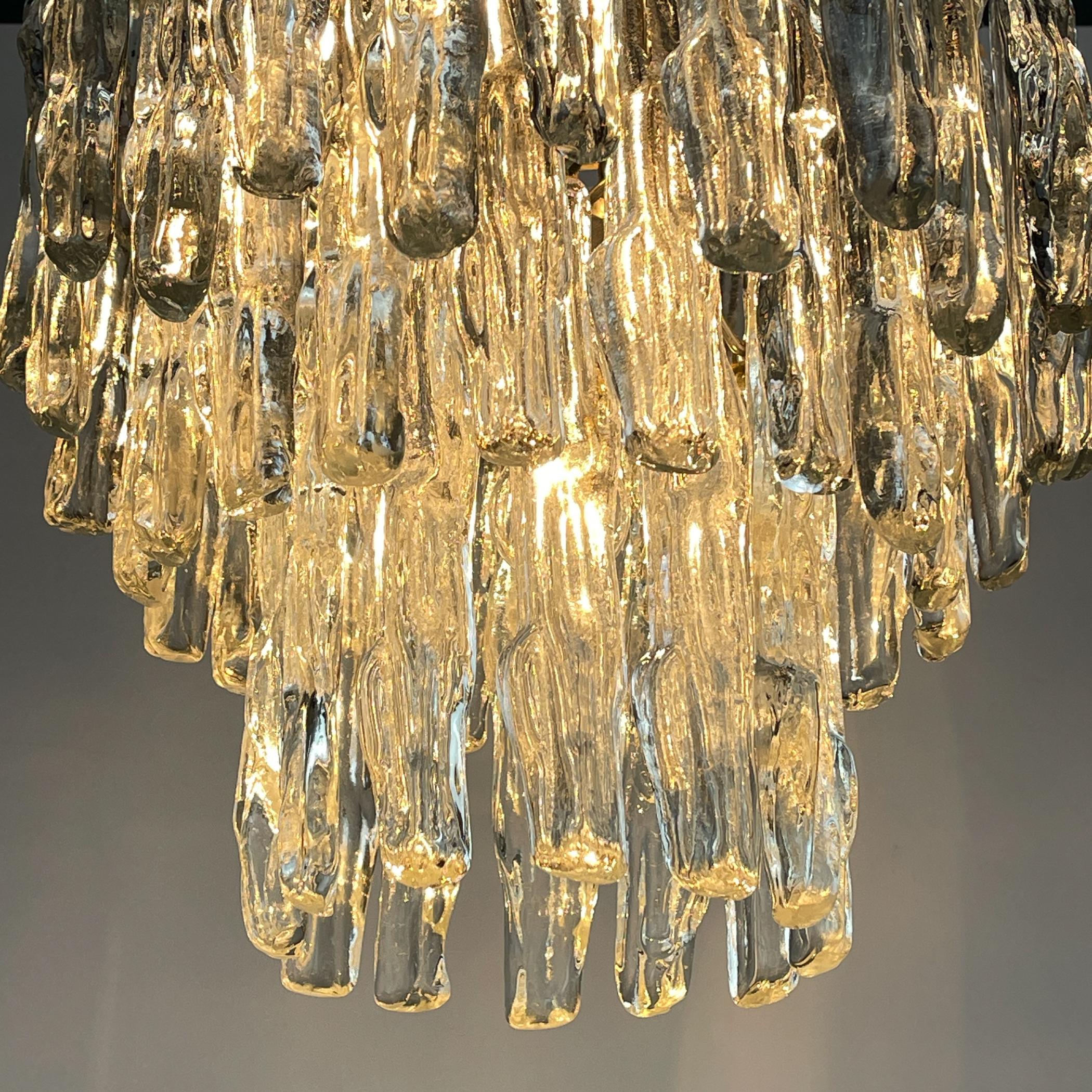 Lampadario originale in vetro di Murano di J. Kalmar, Austria anni '60 in vendita 6