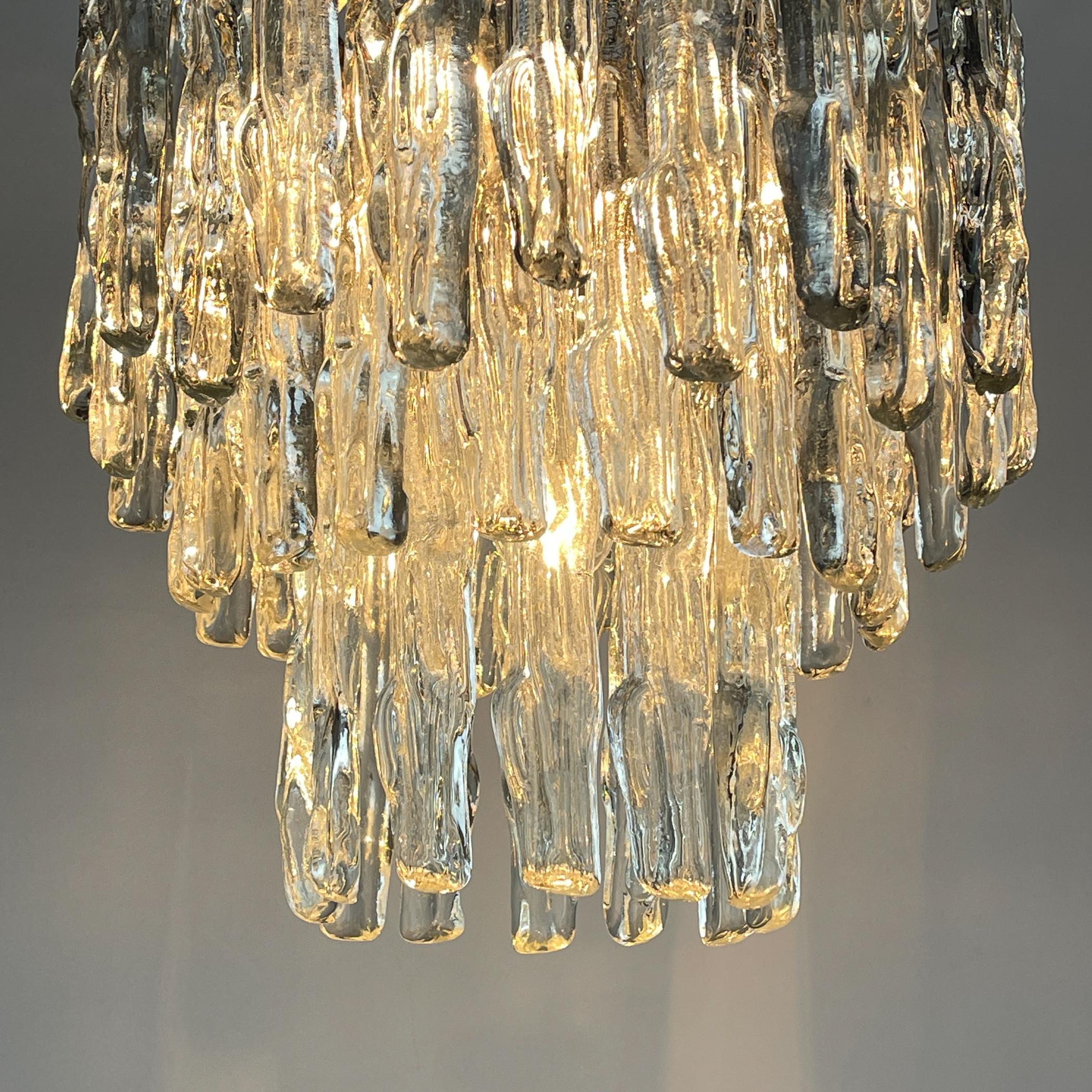 Lampadario originale in vetro di Murano di J. Kalmar, Austria anni '60 in vendita 7