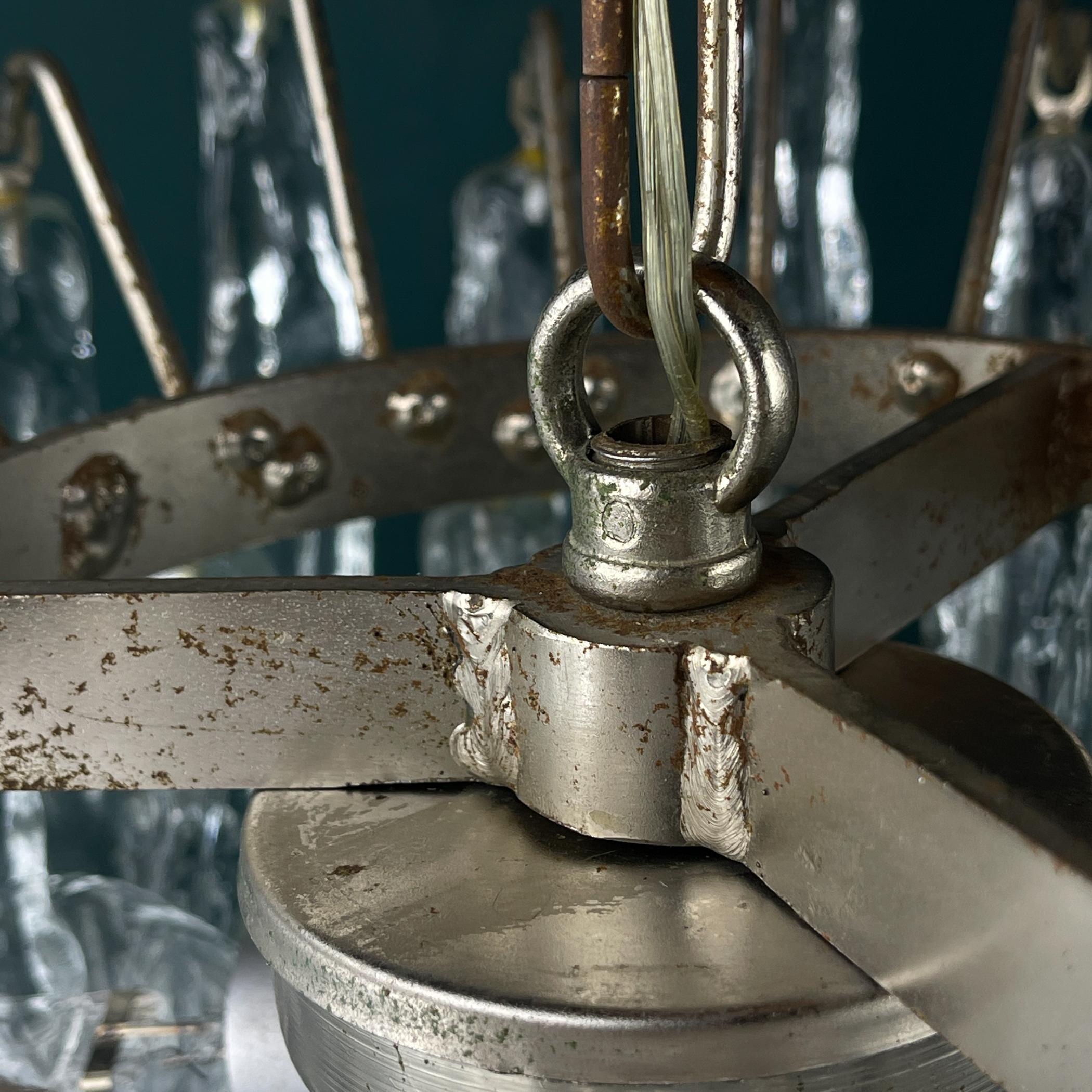 Lampadario originale in vetro di Murano di J. Kalmar, Austria anni '60 in vendita 13
