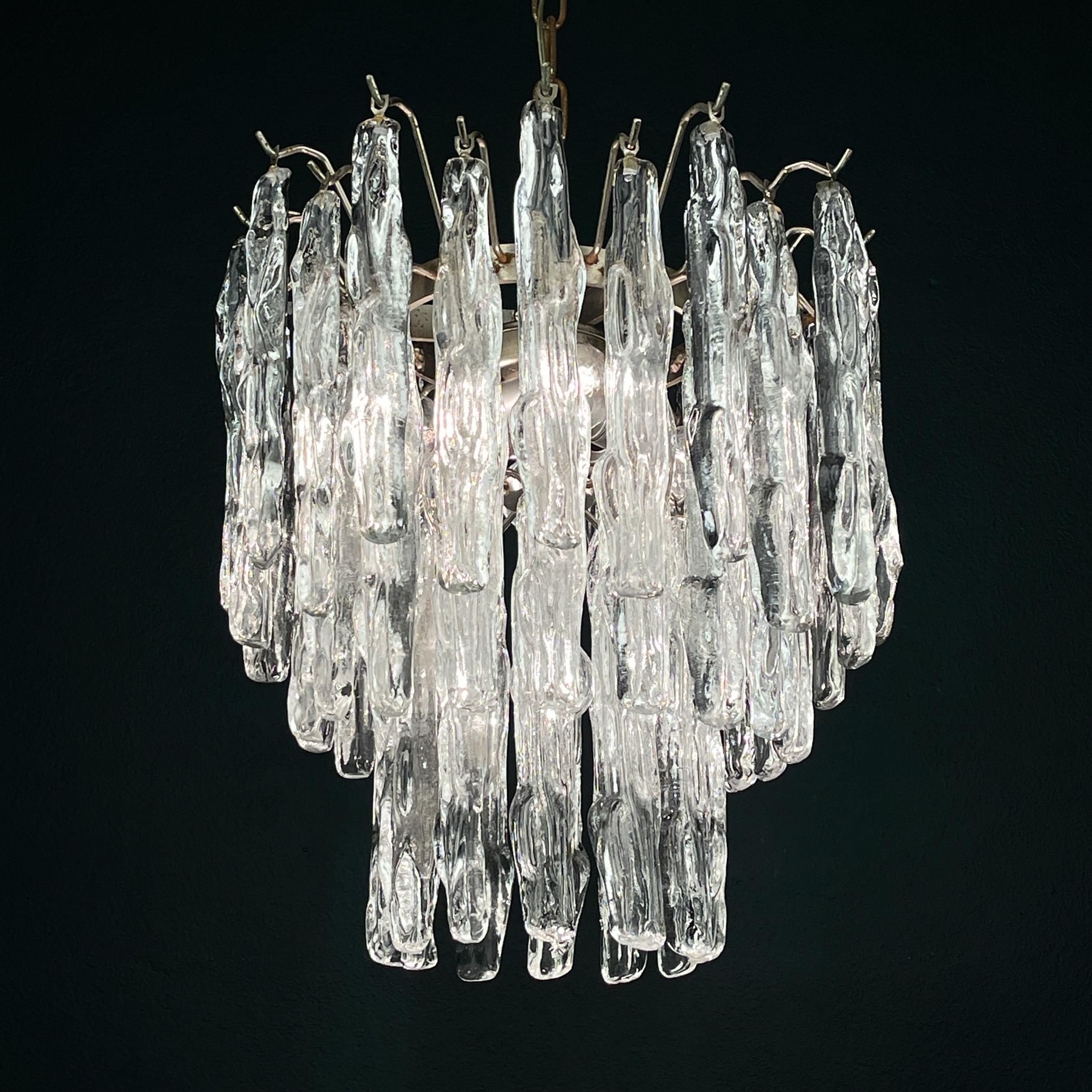 Mid-Century moderno Lampadario originale in vetro di Murano di J. Kalmar, Austria anni '60 in vendita