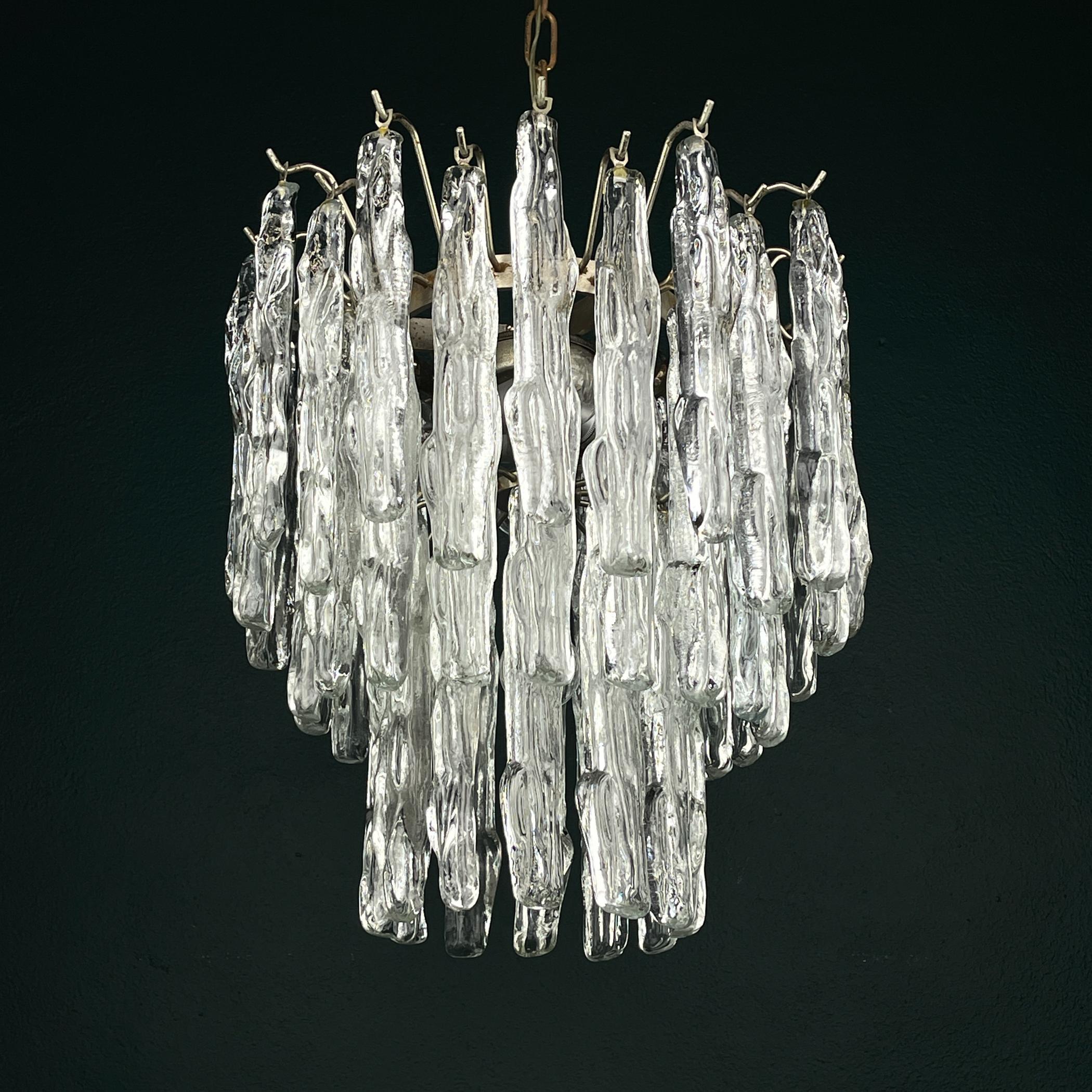 Austriaco Lampadario originale in vetro di Murano di J. Kalmar, Austria anni '60 in vendita