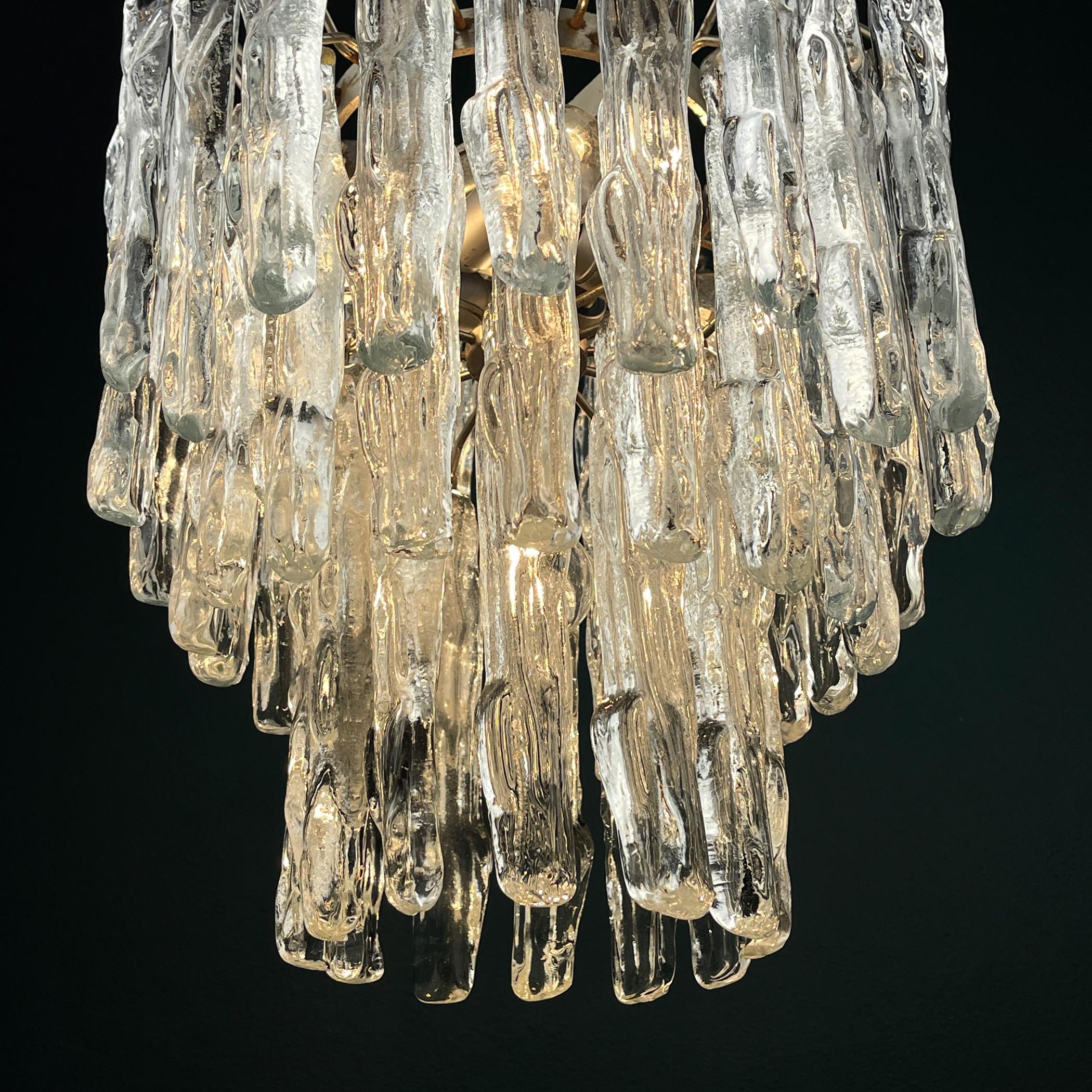 Vetro di Murano Lampadario originale in vetro di Murano di J. Kalmar, Austria anni '60 in vendita