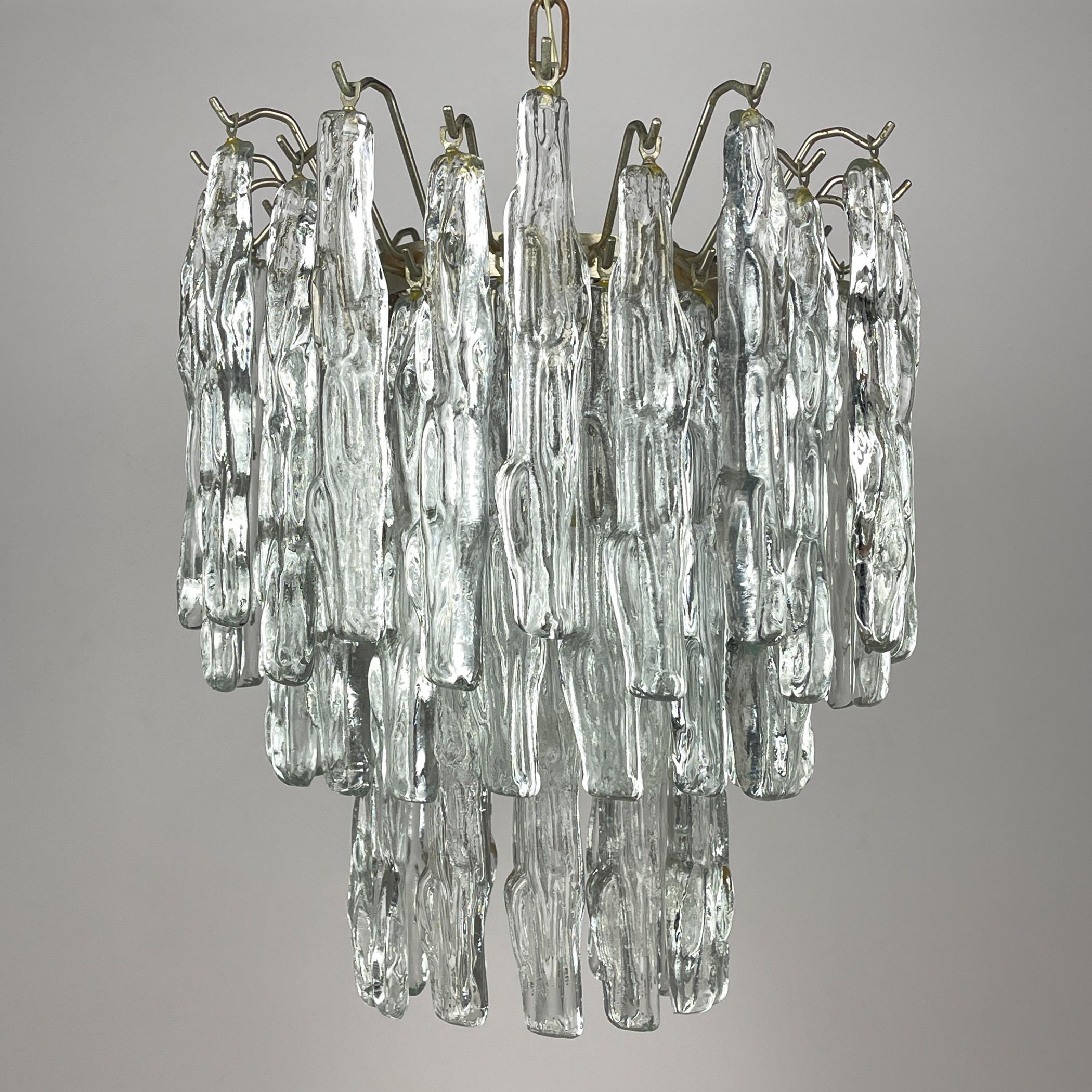 Lampadario originale in vetro di Murano di J. Kalmar, Austria anni '60 in vendita 2