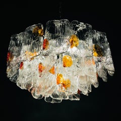Lustre original en verre de Murano mod. 5561 par Mazzega, Italie, années 1960