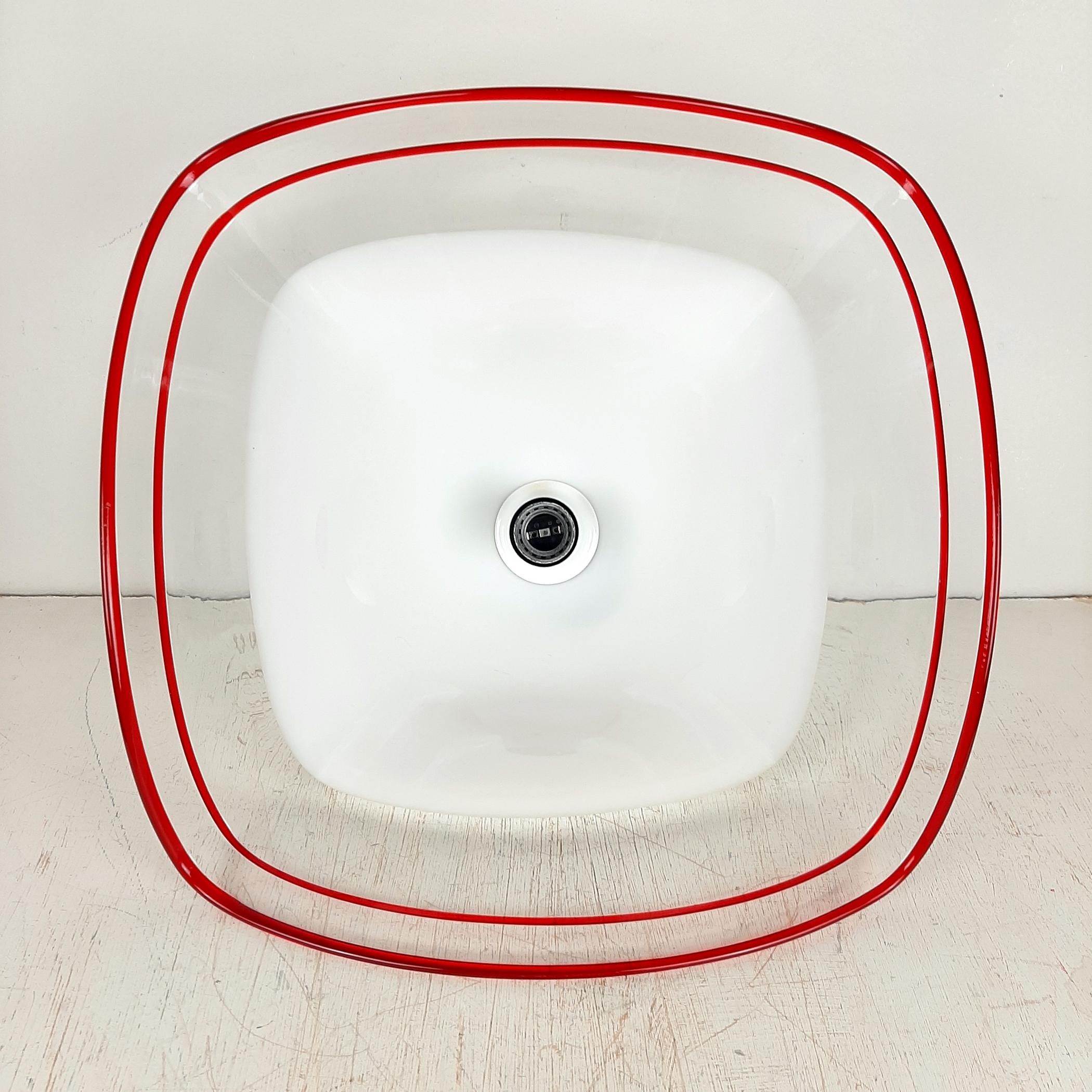 Original murano glass pendant lamp by Renato Toso for Leucos, Italy 1970s Moderno de mediados de siglo en venta