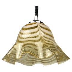 Original murano glass pendant lamp Fazzoletto, Italy, 1970s