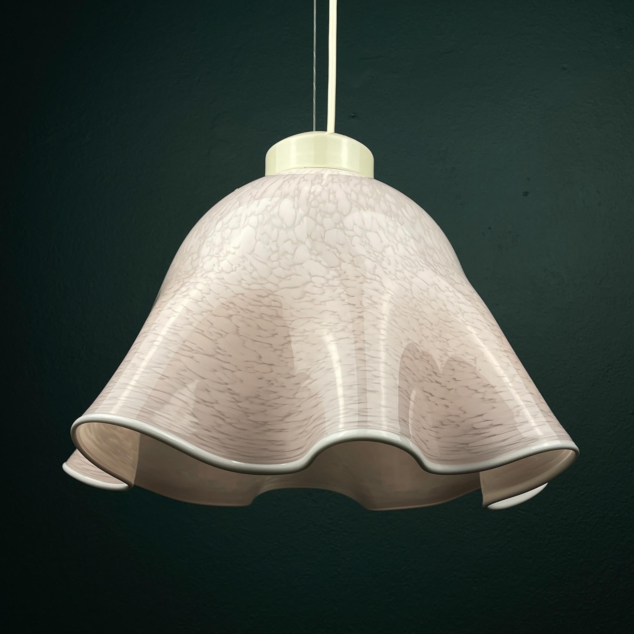 Original Murano glass pendant lamp Fazzoletto Vetri Murano 004, Italy, 1970s 4