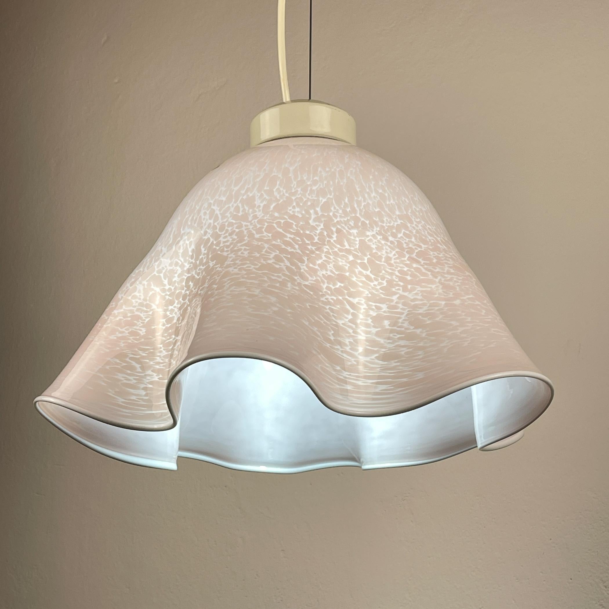 Original Murano glass pendant lamp Fazzoletto Vetri Murano 004, Italy, 1970s 6
