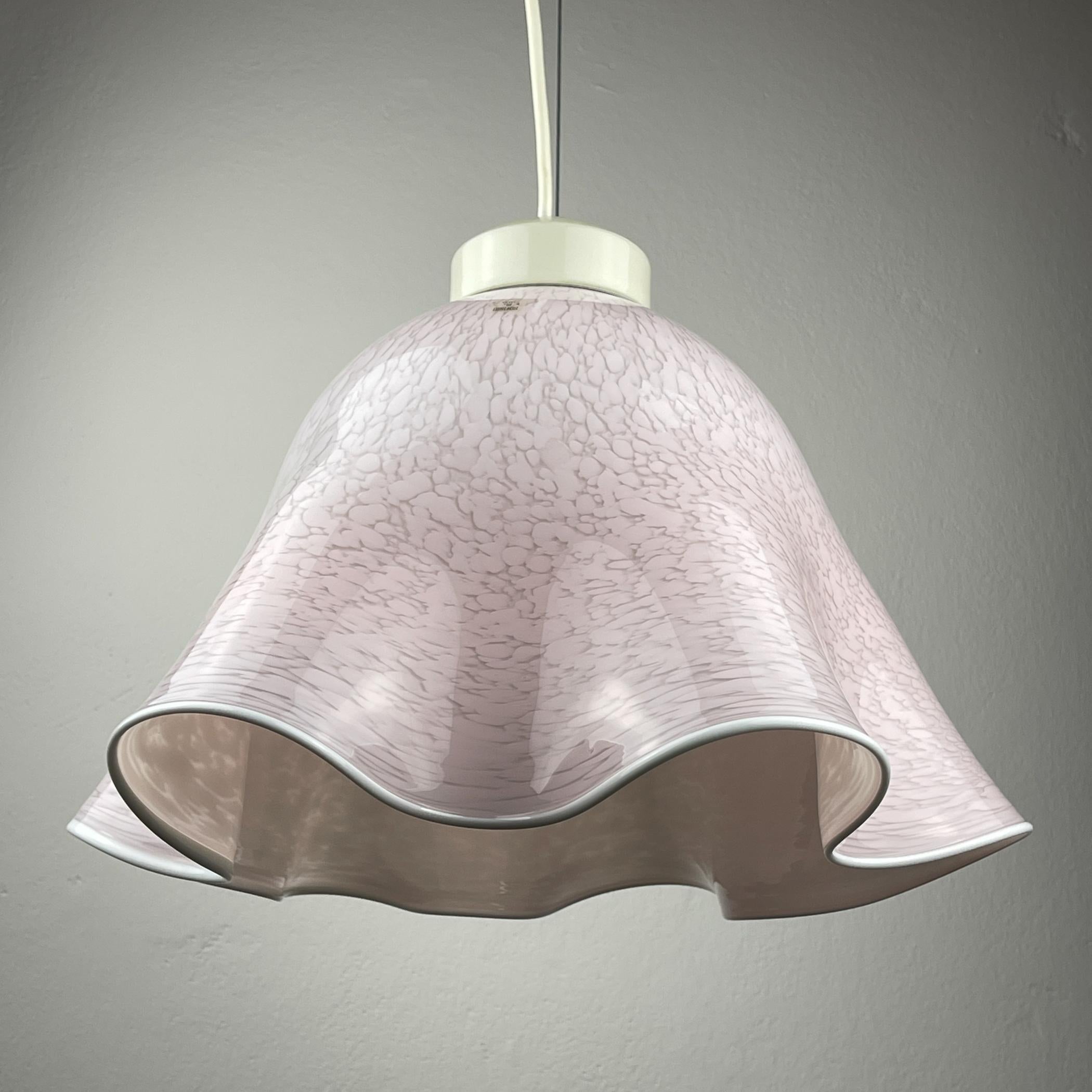 Original Murano glass pendant lamp Fazzoletto Vetri Murano 004, Italy, 1970s 10