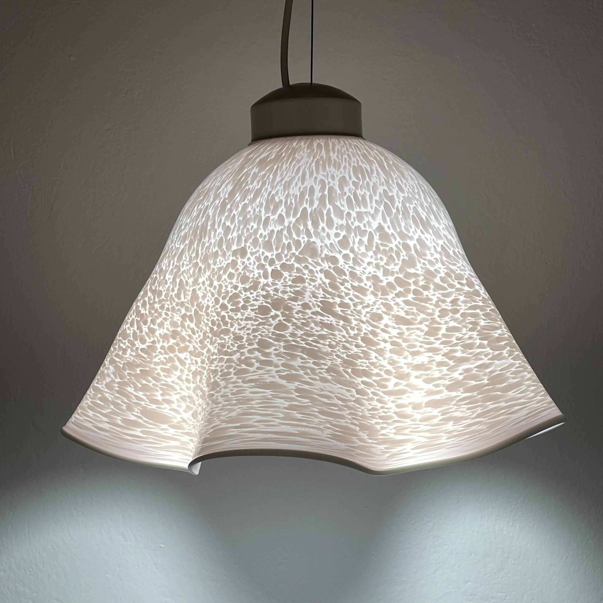 Mid-Century Modern Original Murano glass pendant lamp Fazzoletto Vetri Murano 004, Italy, 1970s