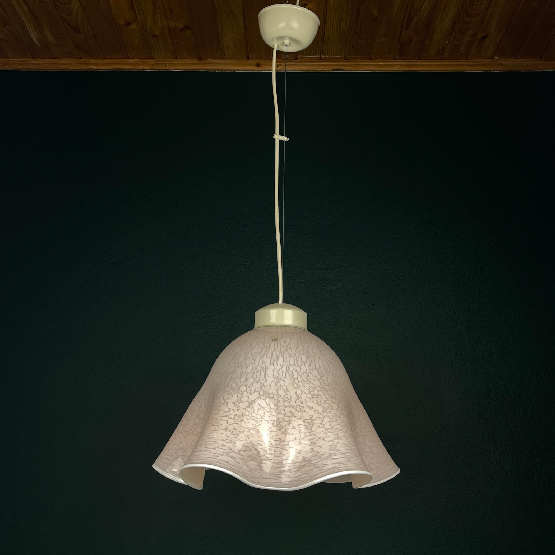 Original Murano glass pendant lamp Fazzoletto Vetri Murano 004, Italy, 1970s 2