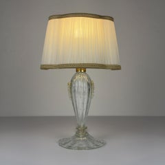 Lámpara de mesa original de cristal de Murano de Barovier y Toso, Italia años 80