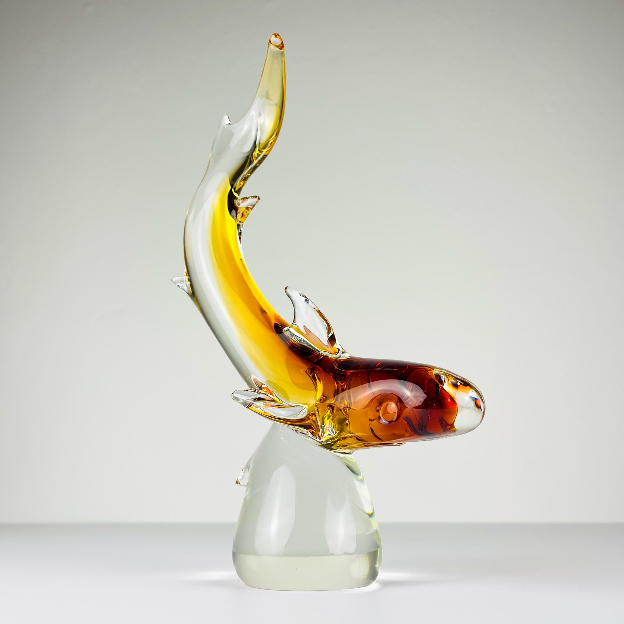 Original murano sculpture Shark by Michele Rossetto, Italy 1979 For Sale 5