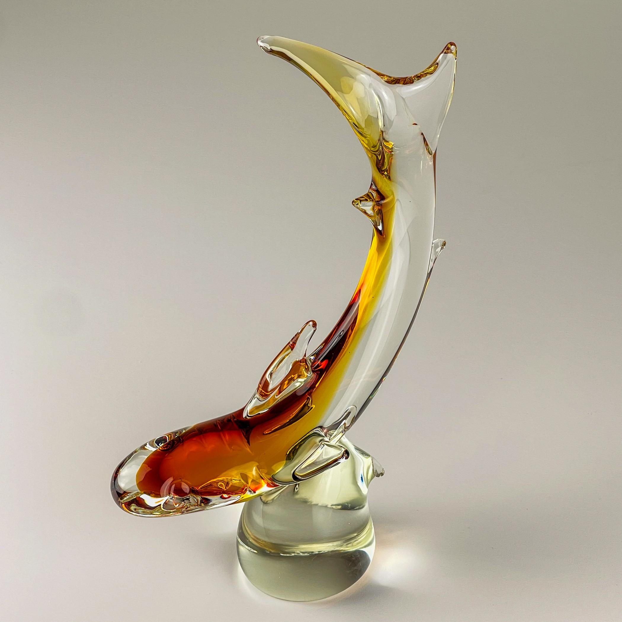 Original murano sculpture Shark by Michele Rossetto, Italy 1979 For Sale 6