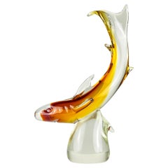 Original murano sculpture Shark by Michele Rossetto, Italy 1979